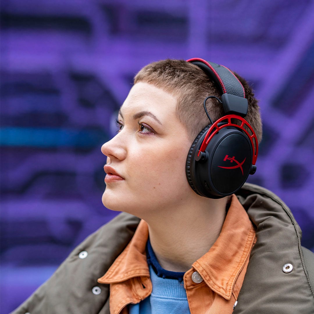 HyperX Gaming-Headset »Cloud Alpha Wireless«, LED Ladestandsanzeige-Rauschunterdrückung-Mikrofon abnehmbar