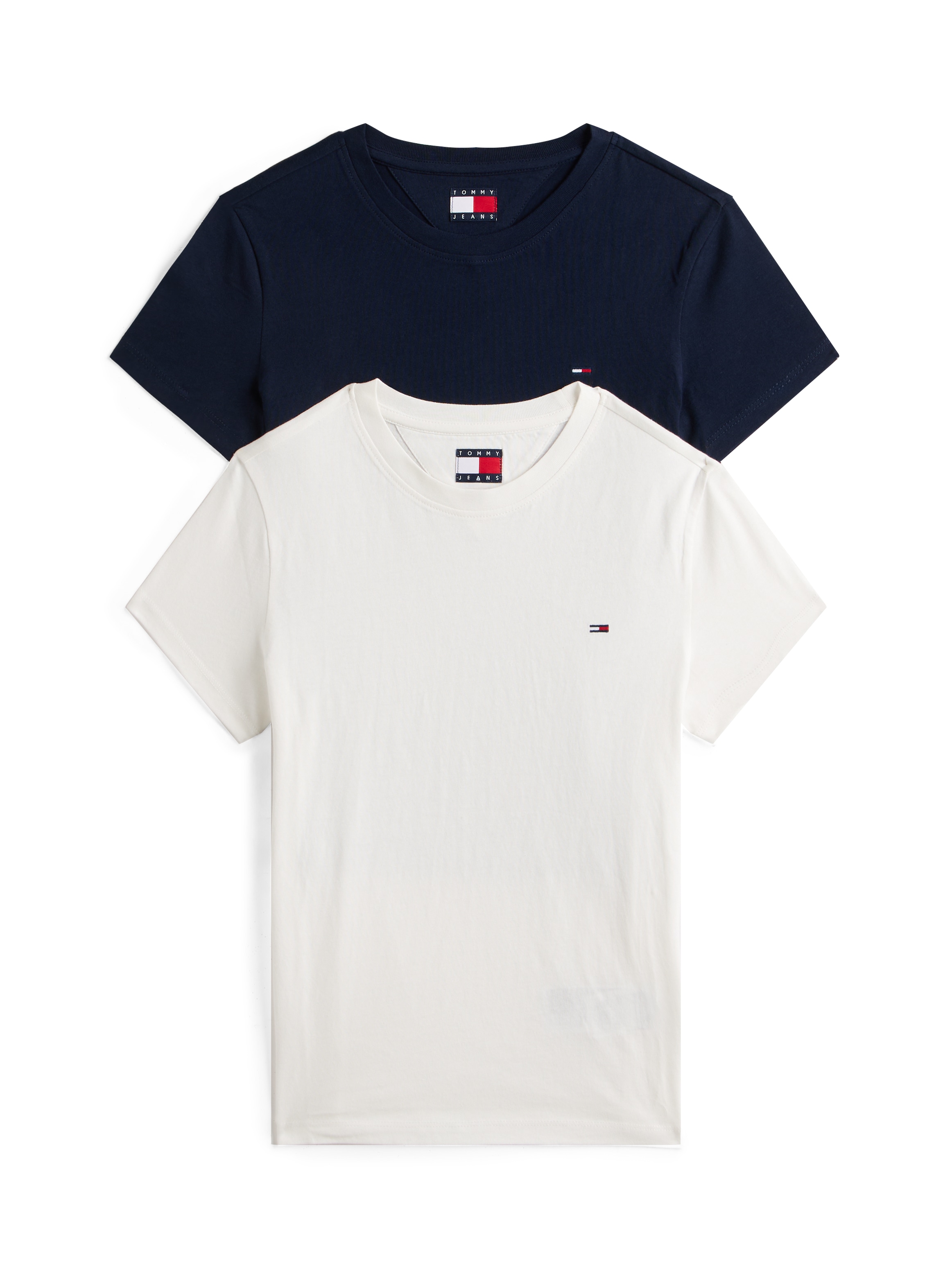 Image of Tommy Jeans T-Shirt "TJW 2PACK C-NECK TEE" Packung, 2er, 2 Stk. mit Logo-Stickerei