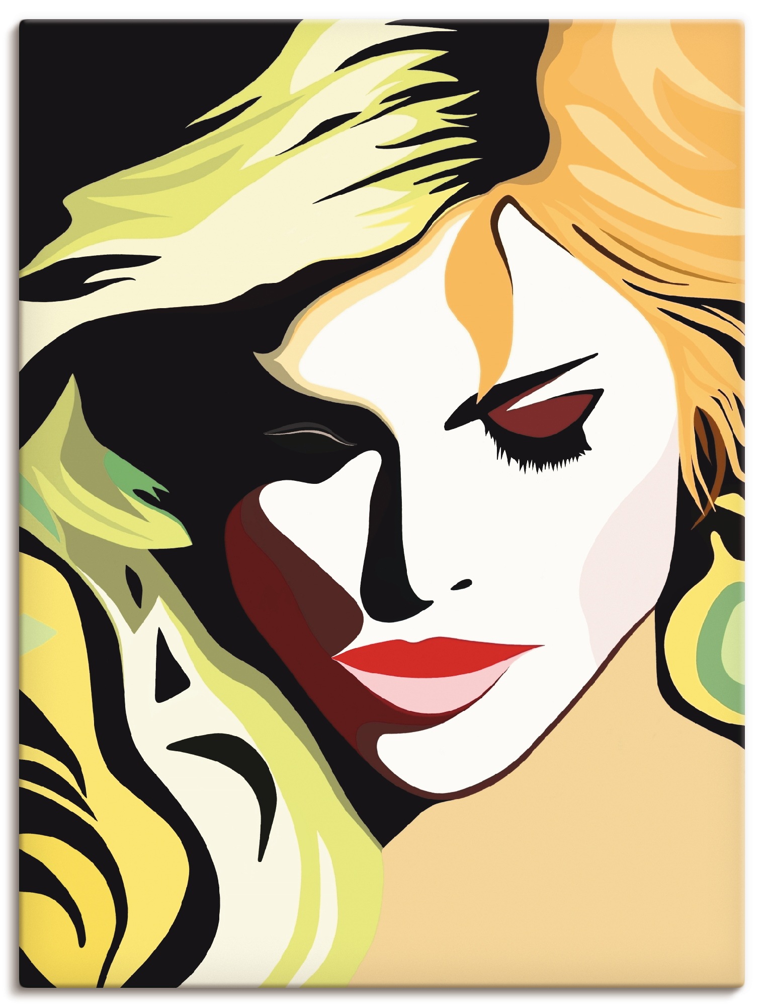Image of Artland Wandbild "Schöne Frau" Frau 1 Stk. tlg. als Alubild, Leinwandbild in verschied. Grössen