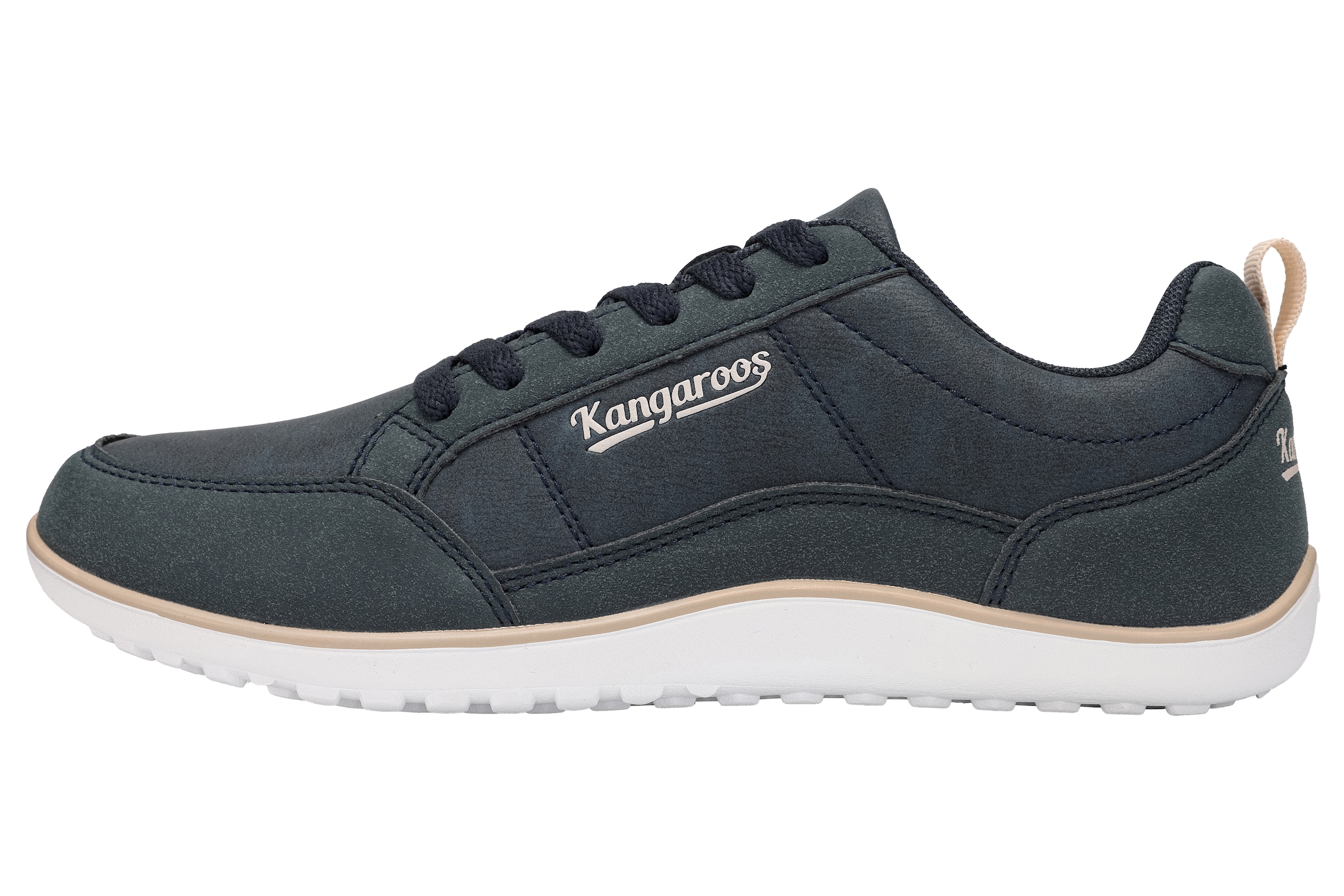 Kangaroos, Unisex, KangaROOS Sneaker »K-BF SIERRA« Barfussschuh, dk navy, crystal gray, 37, Pflegeleichter Sneaker von KangaROOS mit Schnürung