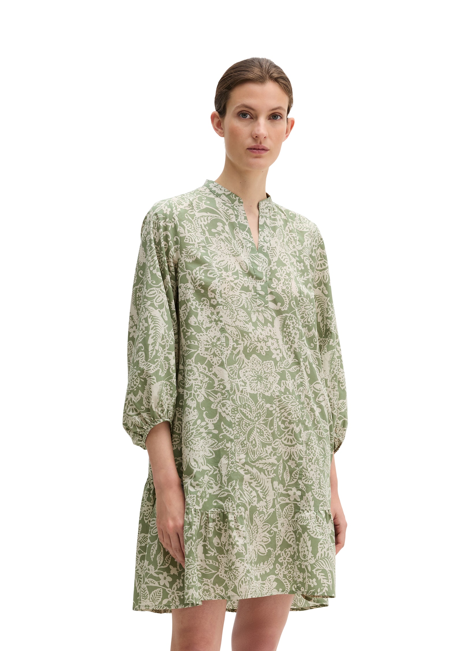 Image of Marc OPolo Sommerkleid Eingrifftaschen loose fit aus bedrucktem Light-Popeline, ungefüttert