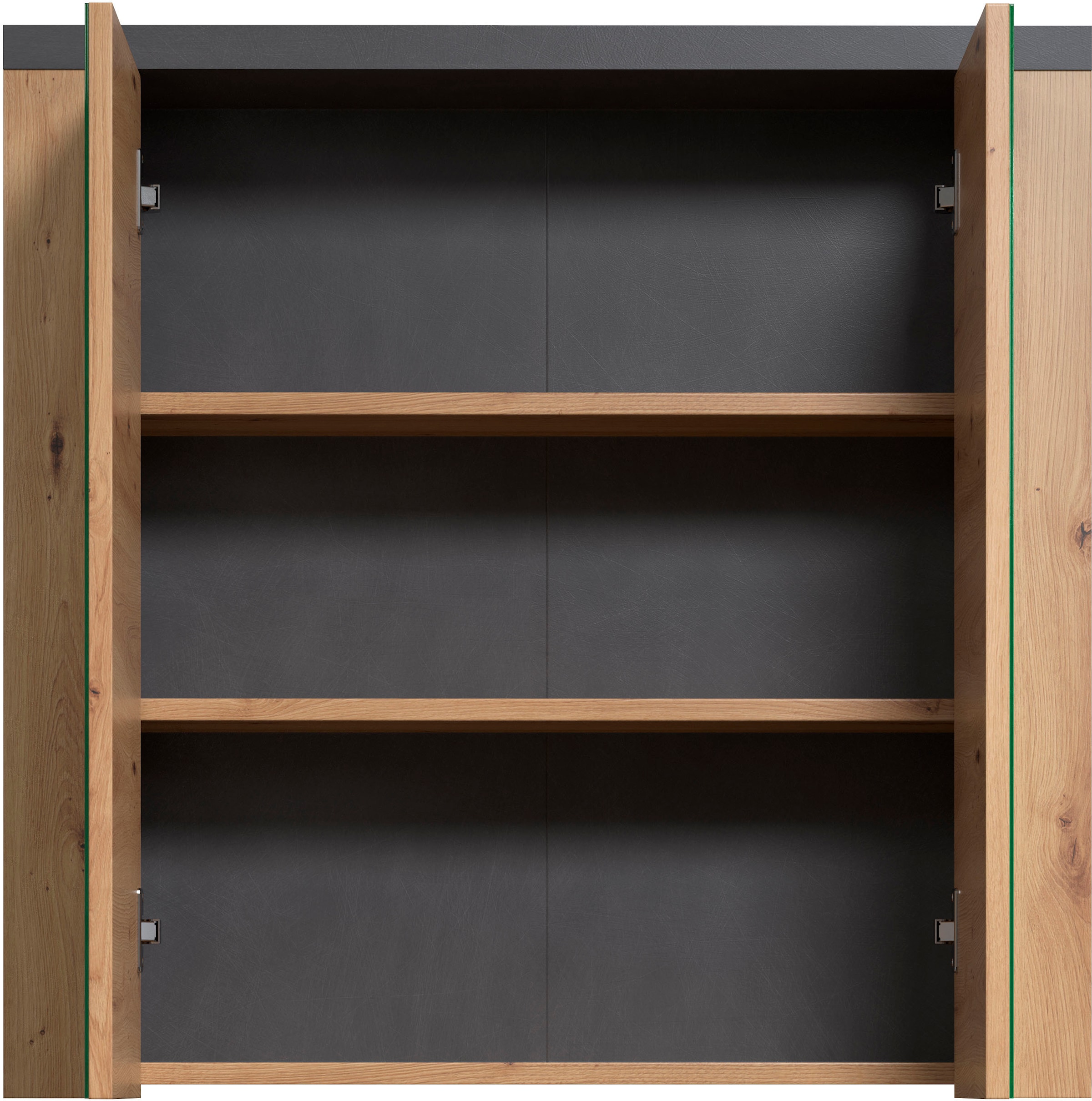 welltime Spiegelschrank »Ambres«, Badspiegel in matter Echtholzoptik - Masse (B/T/H) 79/20/78 cm