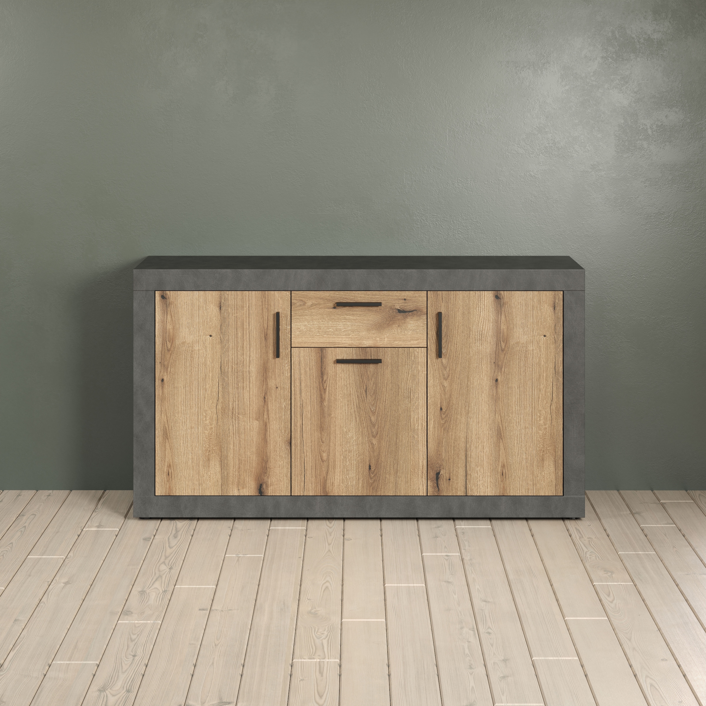 INOSIGN Sideboard »Bergen« Packung, 1 Stk. tlg. Sideboard mit 3 Türen & 1 Schublade - (B/T/H) 149/40/83 cm