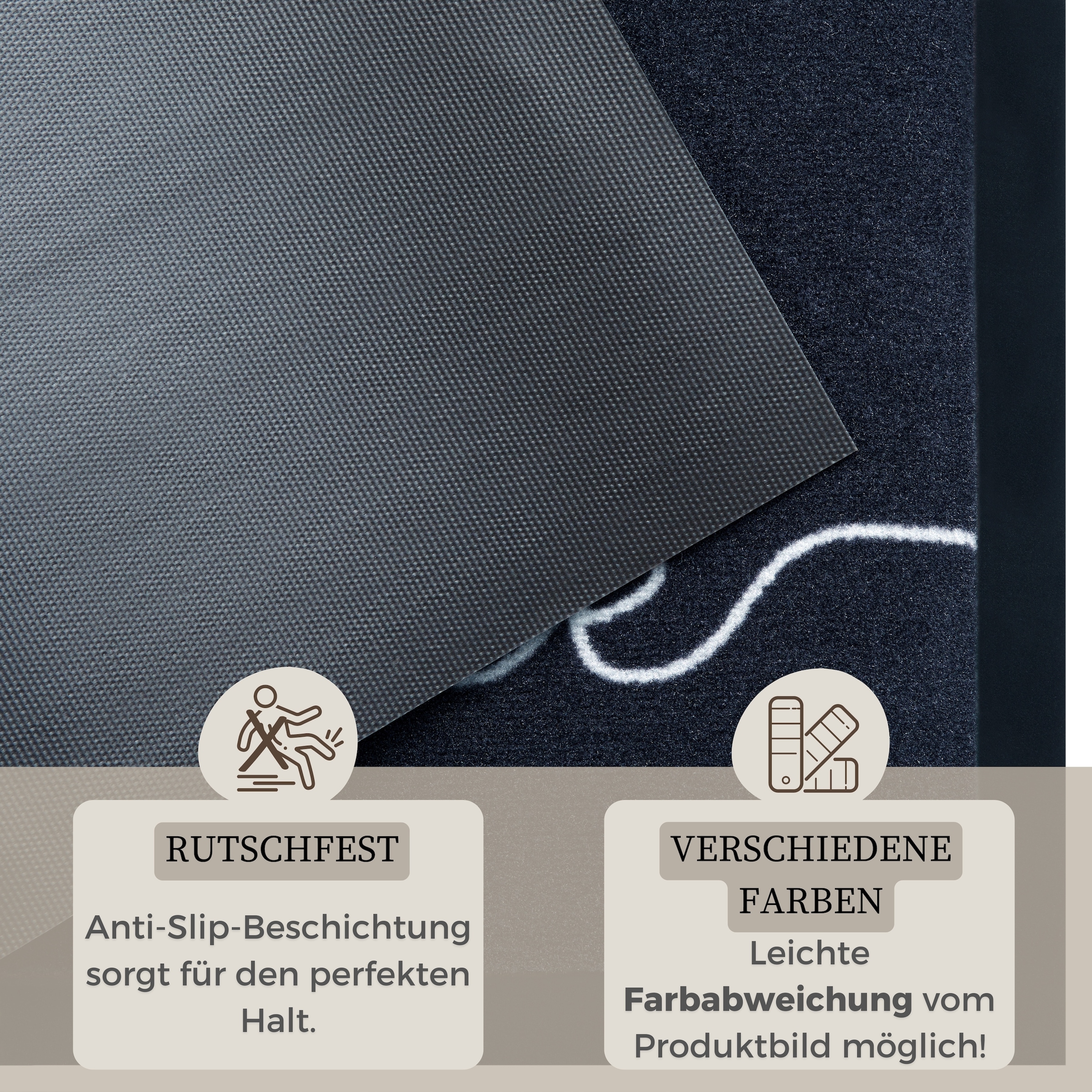 HANSE Home Fussmatte »Cozy Welcome, Türmatte«, rechteckig, 5 mm Höhe, Waschbar, Schmutzfangmatte, Outdoor, Innen, Rutschfest, Wetterfest