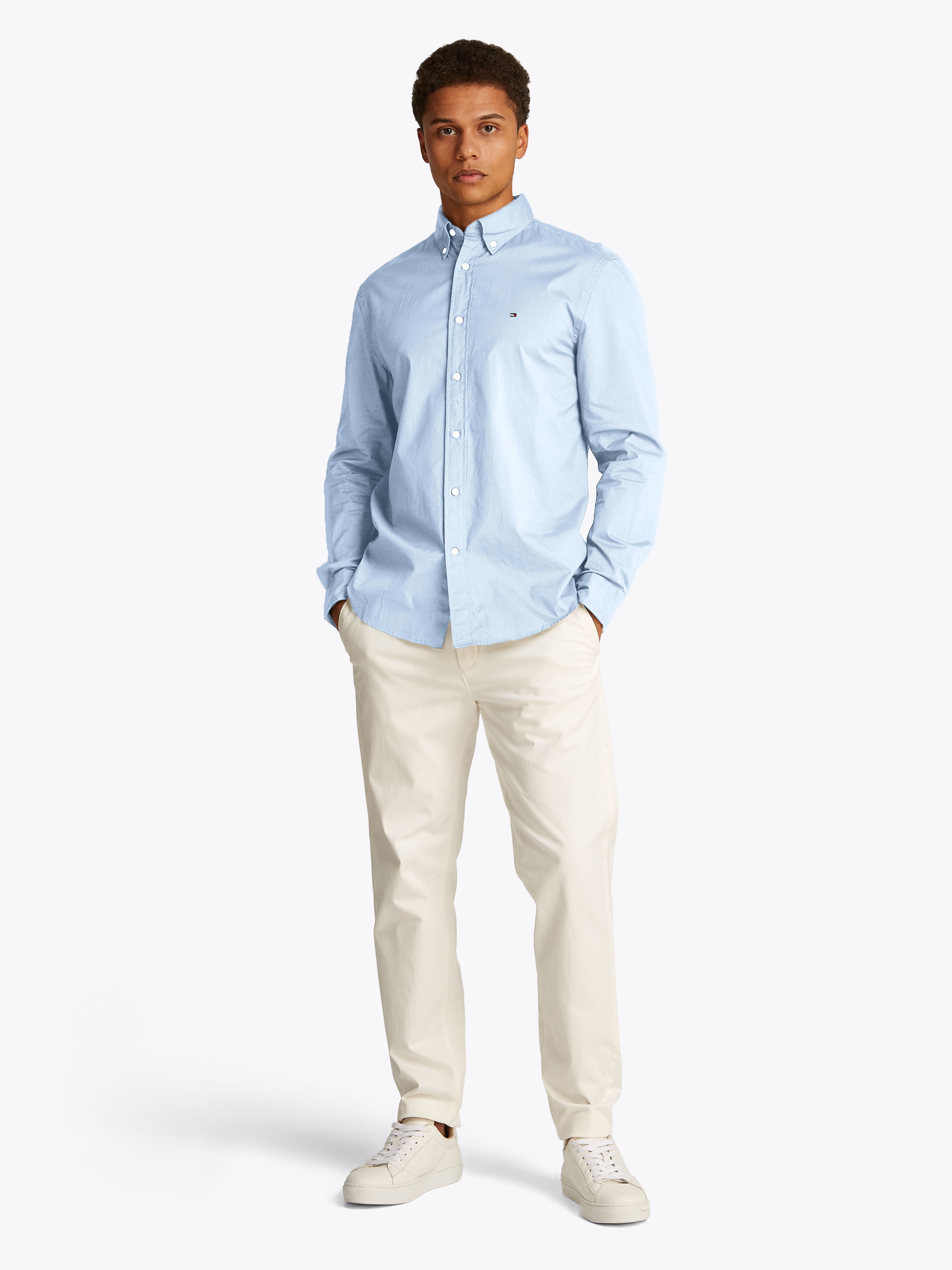 Tommy Hilfiger Langarmhemd »CORE FLEX POPLIN SOLID Regular Fit SHIRT«