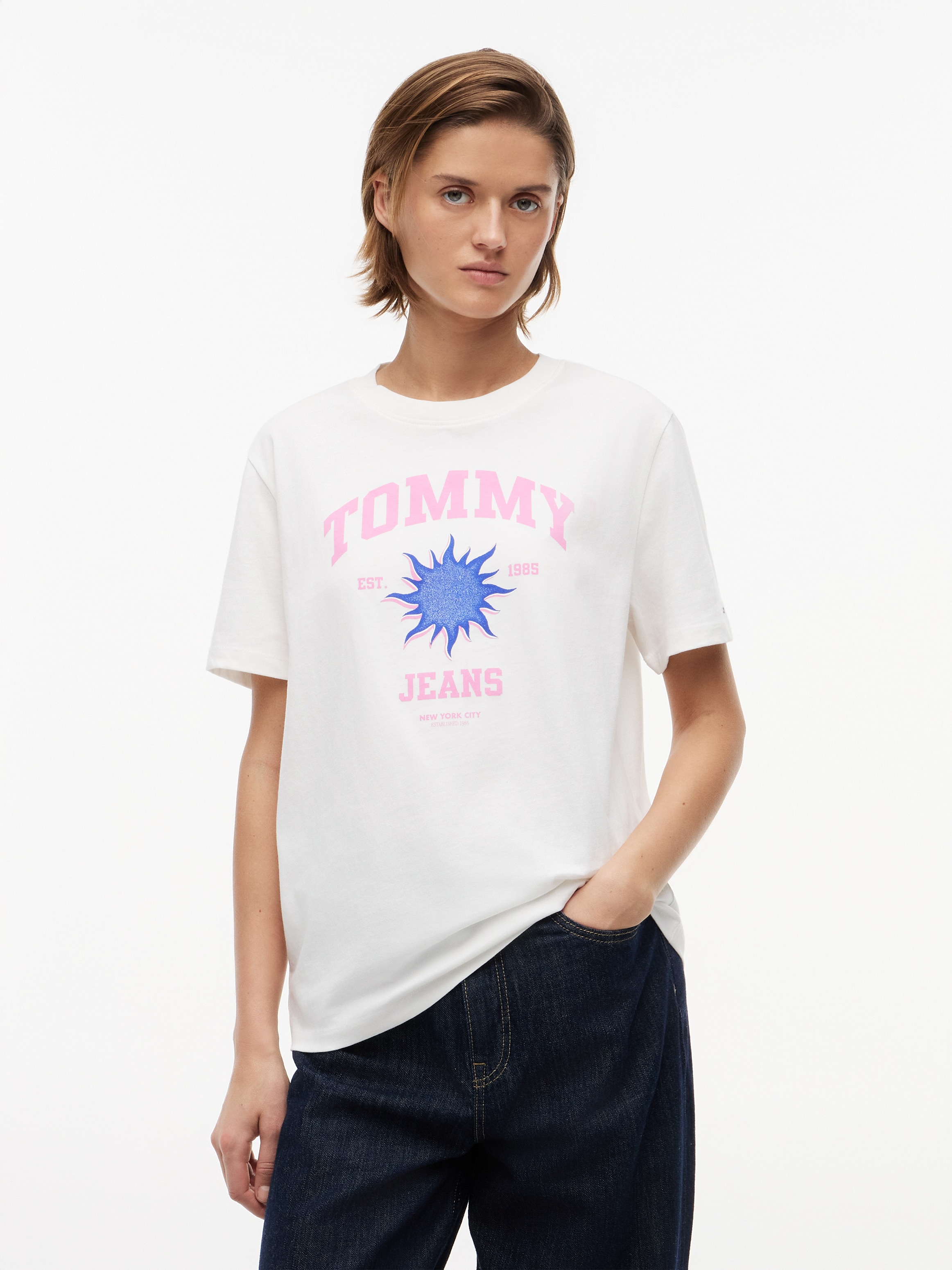 Image of Tommy Jeans T-Shirt "TJW RLX NOVELTY TEE" Baumwolle, relaxed fit