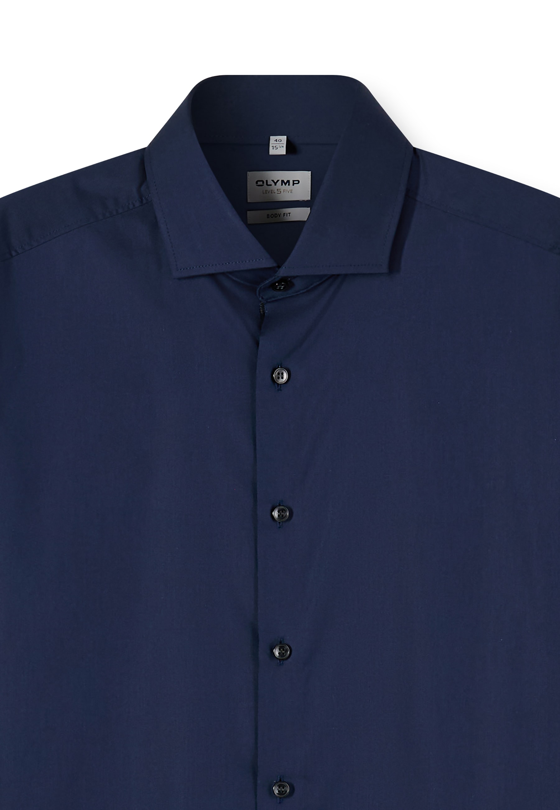 OLYMP Langarmhemd »Level Five« Businesshemd, unifarben, body fit, Royalkentkragen