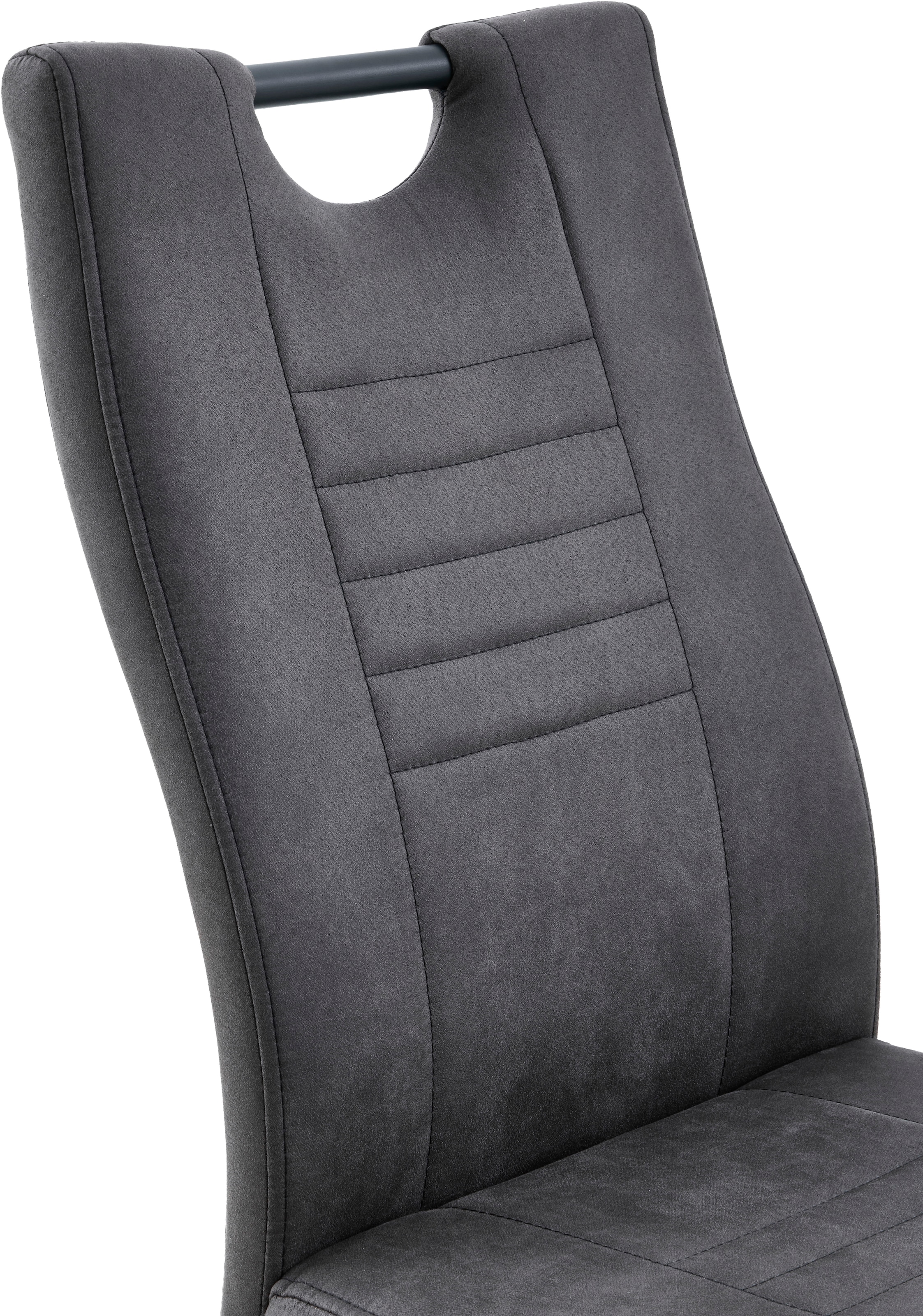 GOODproduct »"Altona", Esstisch ausziehbar plus 6 Stühle, TOPSELLER!« Esstisch ausziehbar 140 - 180 cm, 6 Freischwinger, 7 pièces tlg. Säulentisch 140-180x90 cm, Stuhl mit Federkorb, 140 kg belastbar