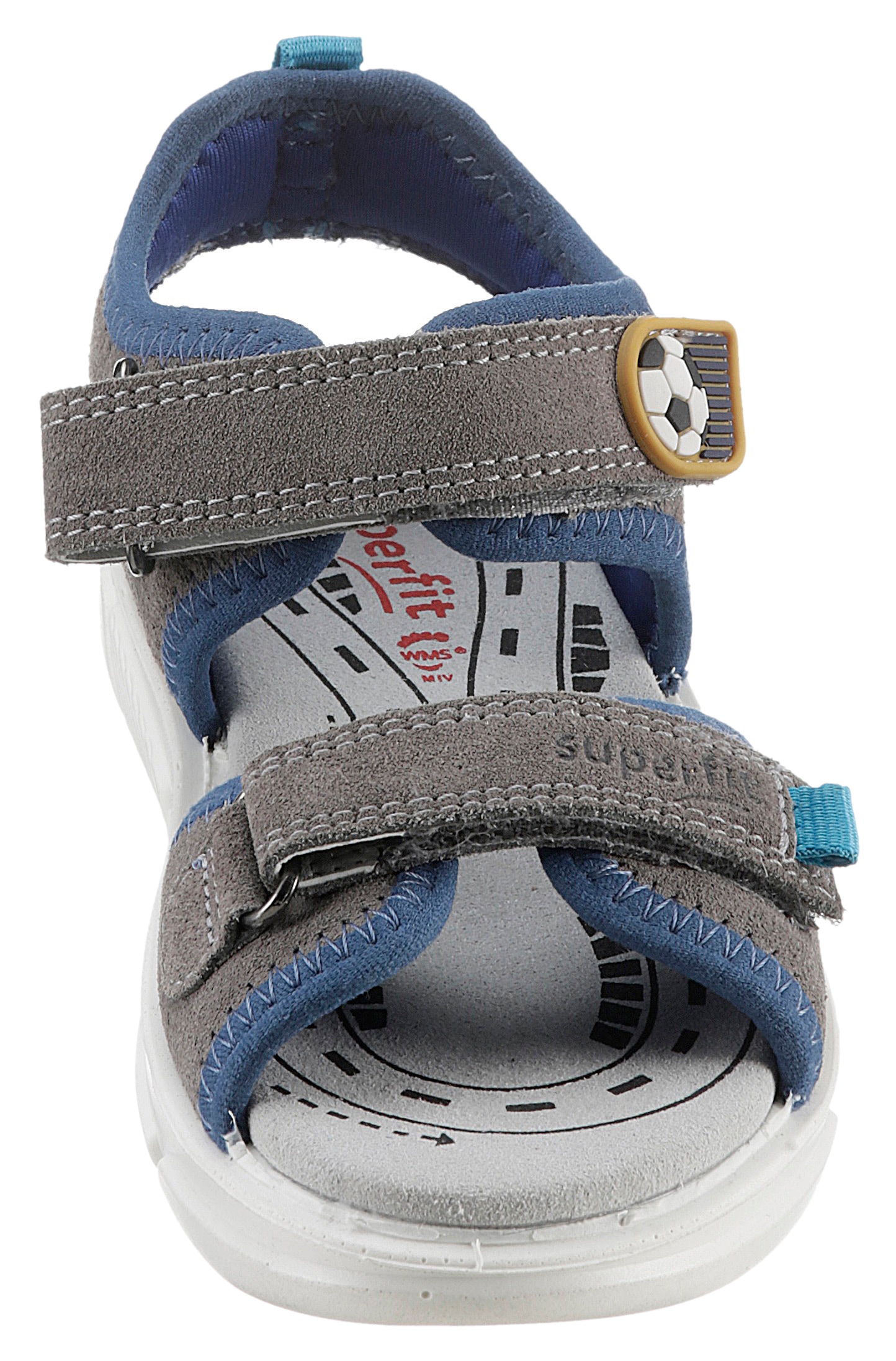 Superfit Sandale »PIXIE WMS: mittel«, Sommerschuh, Klettschuh, Outdoorschuh, mit süssem Fussballprint