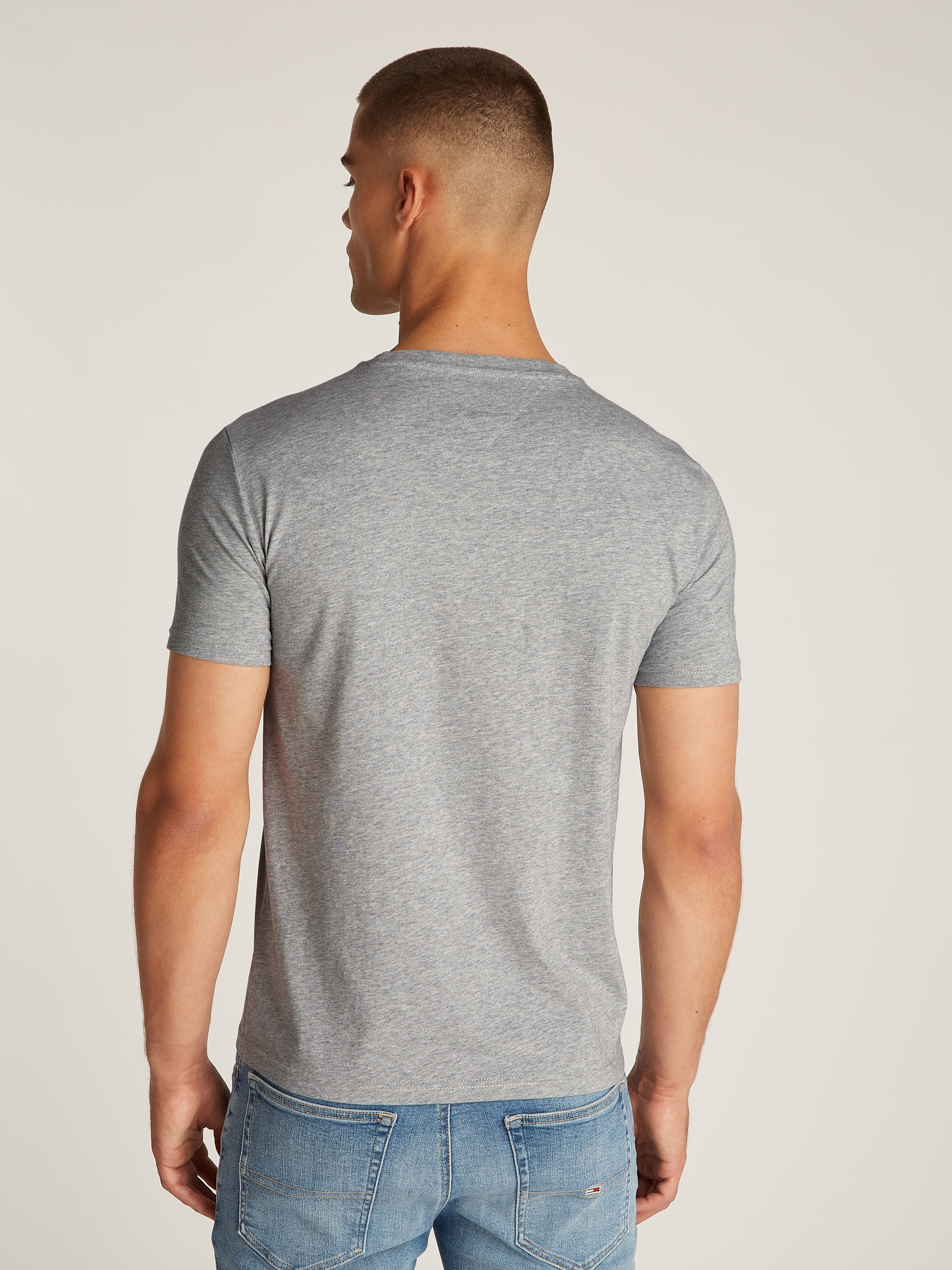 Tommy Jeans T-Shirt »TJM XSLIM JASPE HTR TEE EXT«, Mit Rundhalsausschnitt