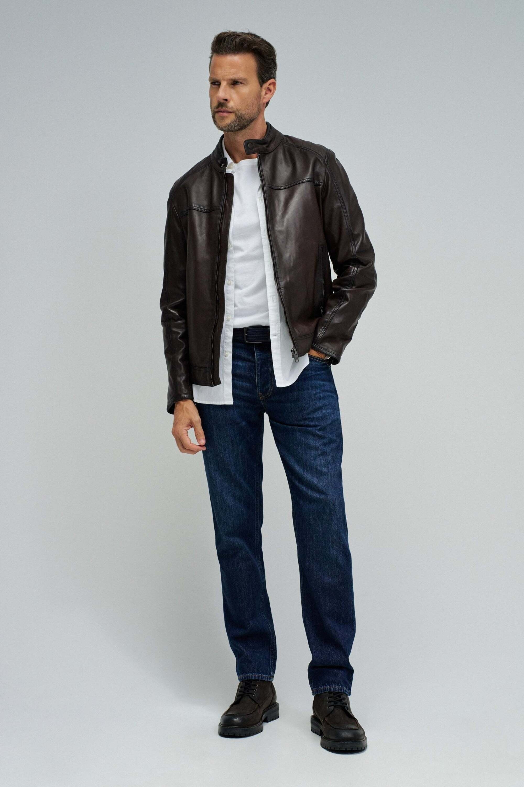 Salsa Veste en cuir »Salsa Jeans Lederjacke Biker«