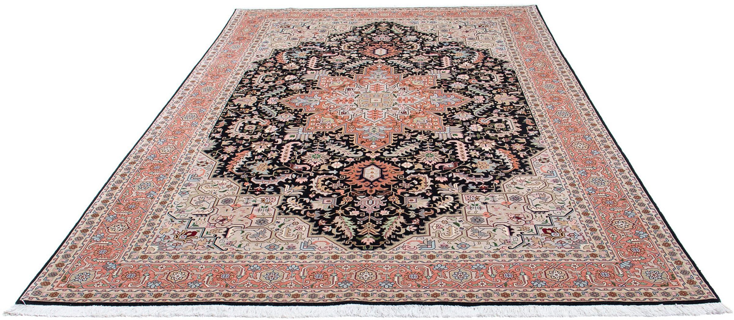 Image of morgenland Orientteppich »Perser - Täbriz - Royal - 300 x 204 cm - dunkelblau«, rechteckig, 7 mm Höhe, Wohnzimmer, Handgeknüpft, Einzelstück mit Zertifikat bei Ackermann Versand Schweiz