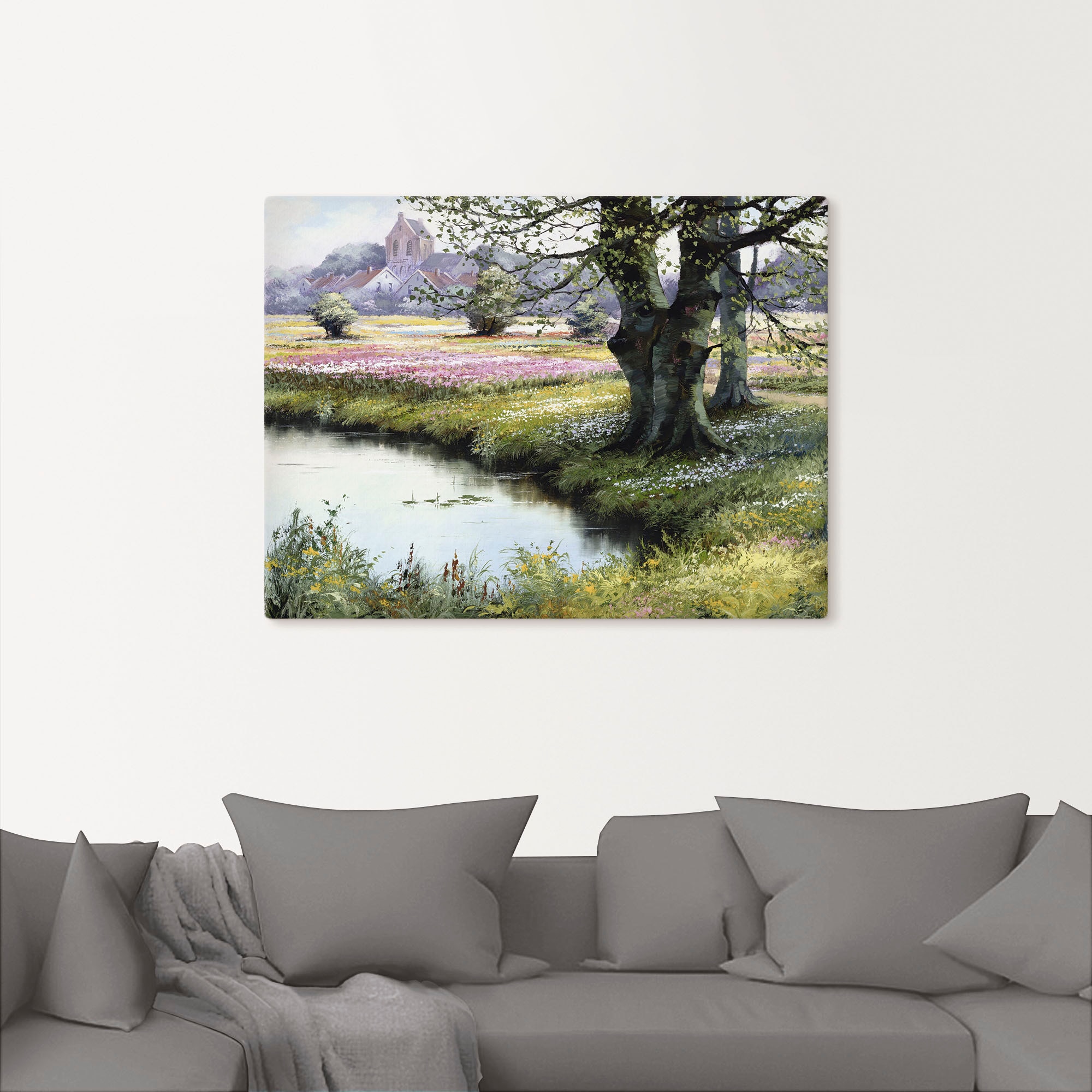 Artland Tableau sur toile »Das Dorf« 1 cuis tlg. auf Holzrahmen gespannt