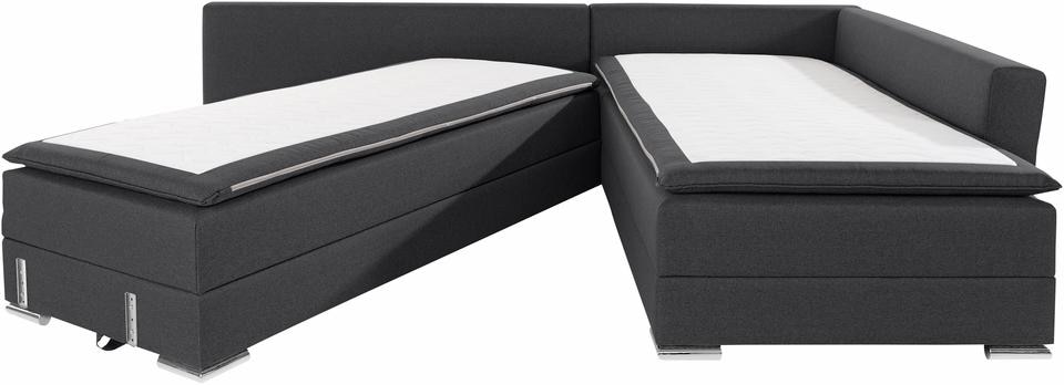 Home affaire Ecksofa »Night & Day L-Form, B: 324 cm, Dauer-Schlaffunktion und Armlehne« Bettfunktion & Bettkasten, Boxspringbett 180x200 cm
