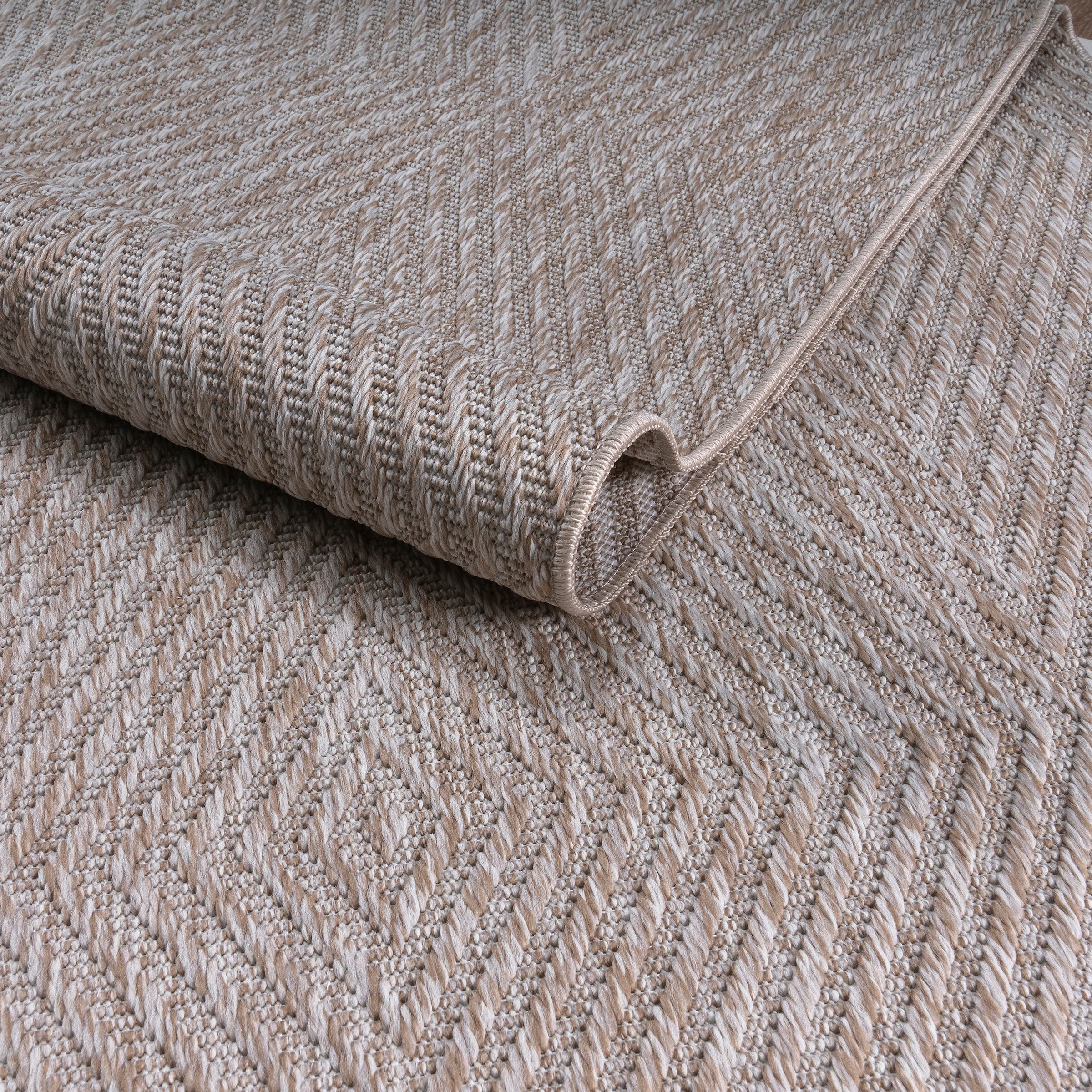 my home Teppich »Elsa, In- und Outdoor geeignet« rechteckig 3 mm Höhe Sisal-Optik, Wetterfest & UV-beständig, Boho, Wohnzimmer, Camping