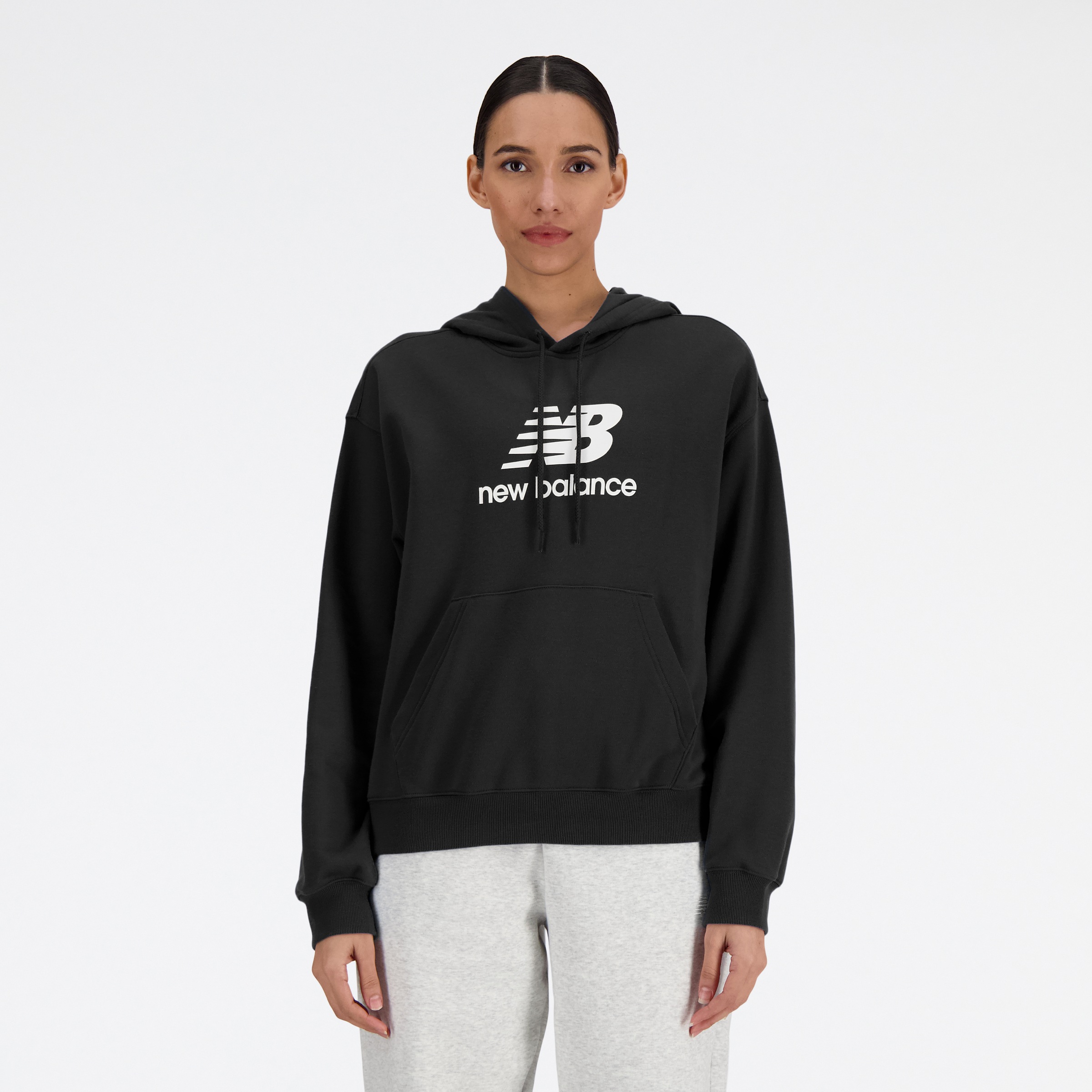 Image of New Balance Kapuzensweatshirt "Sport Essentials French Terry Logo Hoodie", mit Kapuze, aus Baumwolle und Polyester
