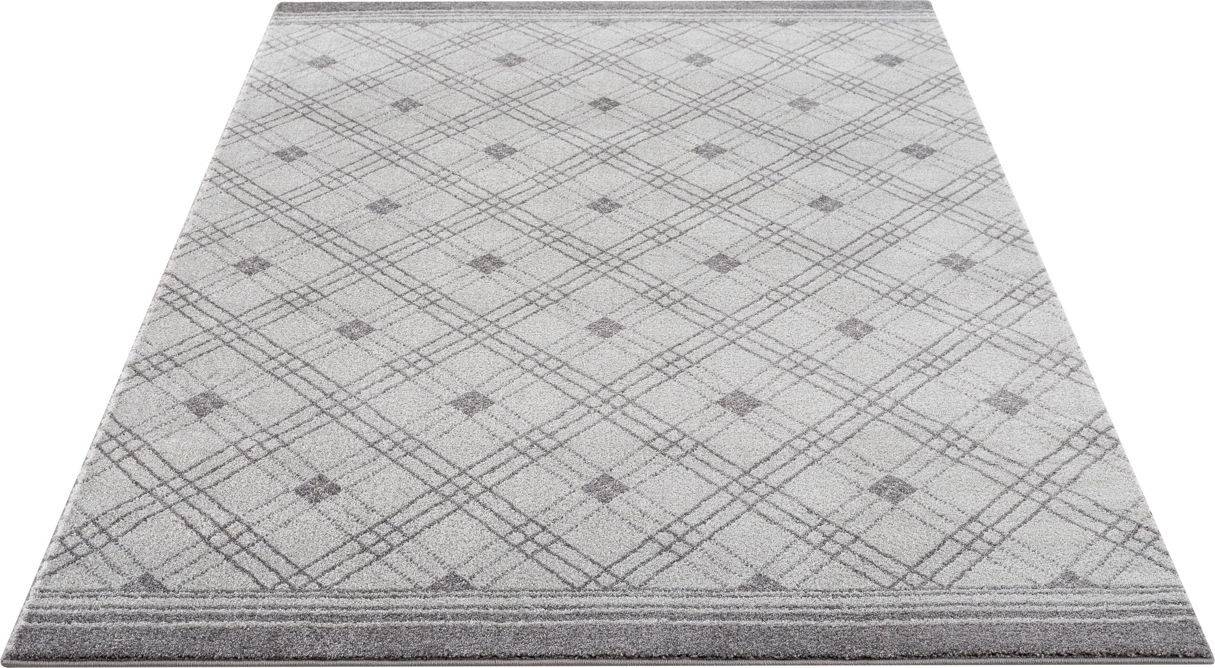 Image of DELAVITA Teppich »Antonia«, rechteckig, 14 mm Höhe, angenehme Haptik, Kurzflor, Rauten-Design, idealer Teppich für Wohnzimmer, Schlafzimmer, Esszimmer bei Ackermann Versand Schweiz