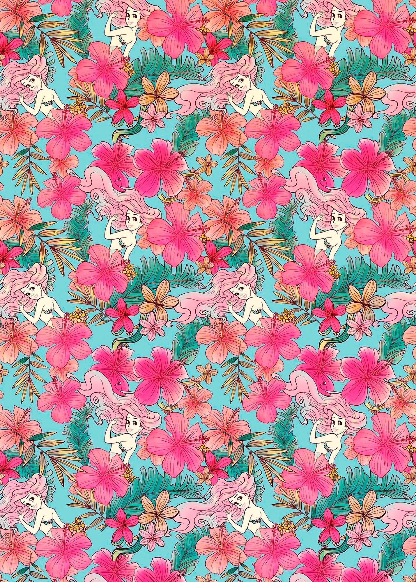 Image of Komar Vliestapete »Ariel - Pink Flower«, Comic bei Ackermann Versand Schweiz