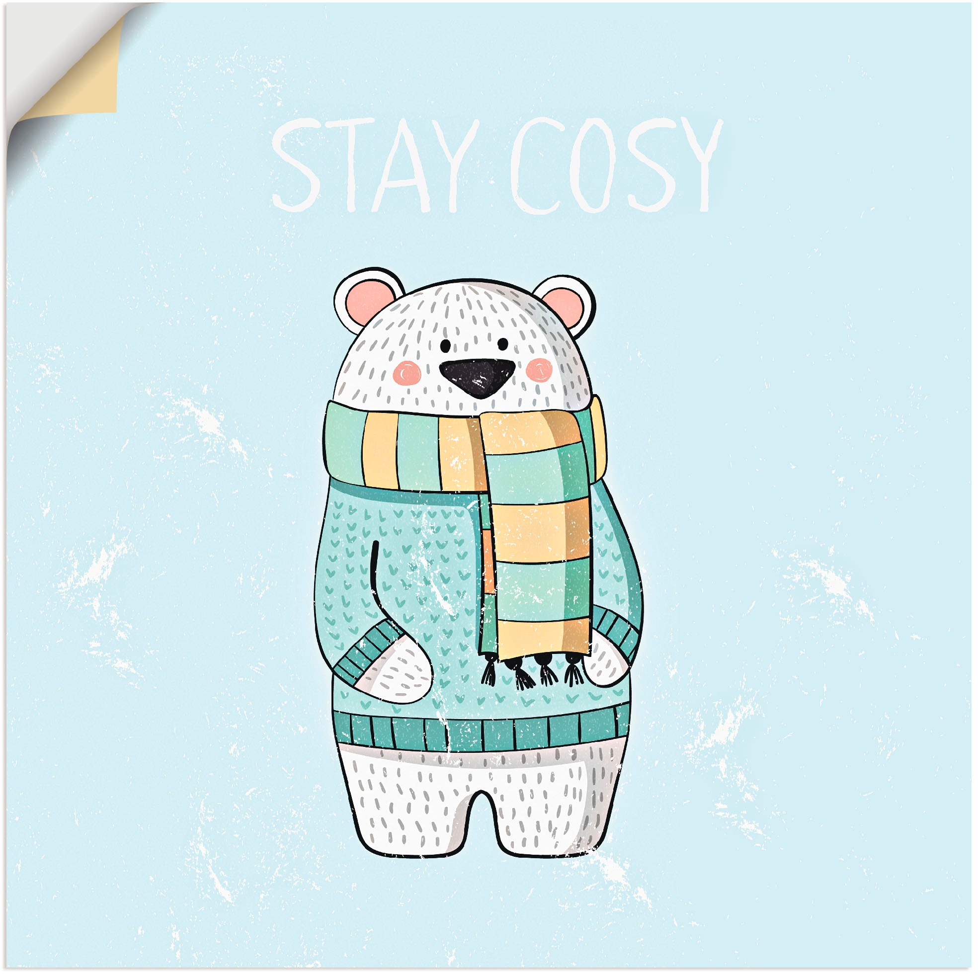 Image of Artland Wandbild »Winter Eisbär im Schnee«, Tiere, (1 St.), in vielen Grössen & Produktarten - Alubild / Outdoorbild für den Aussenbereich, Leinwandbild, Poster, Wandaufkleber / Wandtattoo auch für Badezimmer geeignet bei Ackermann Versand Schweiz