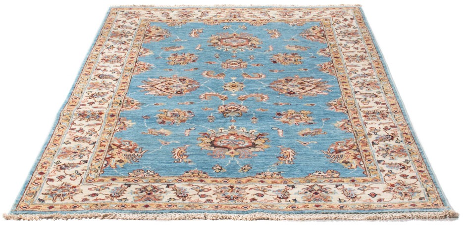 Image of morgenland Orientteppich »Ziegler - 186 x 123 cm - hellblau«, rechteckig, 6 mm Höhe, Wohnzimmer, Handgeknüpft, Einzelstück mit Zertifikat bei Ackermann Versand Schweiz