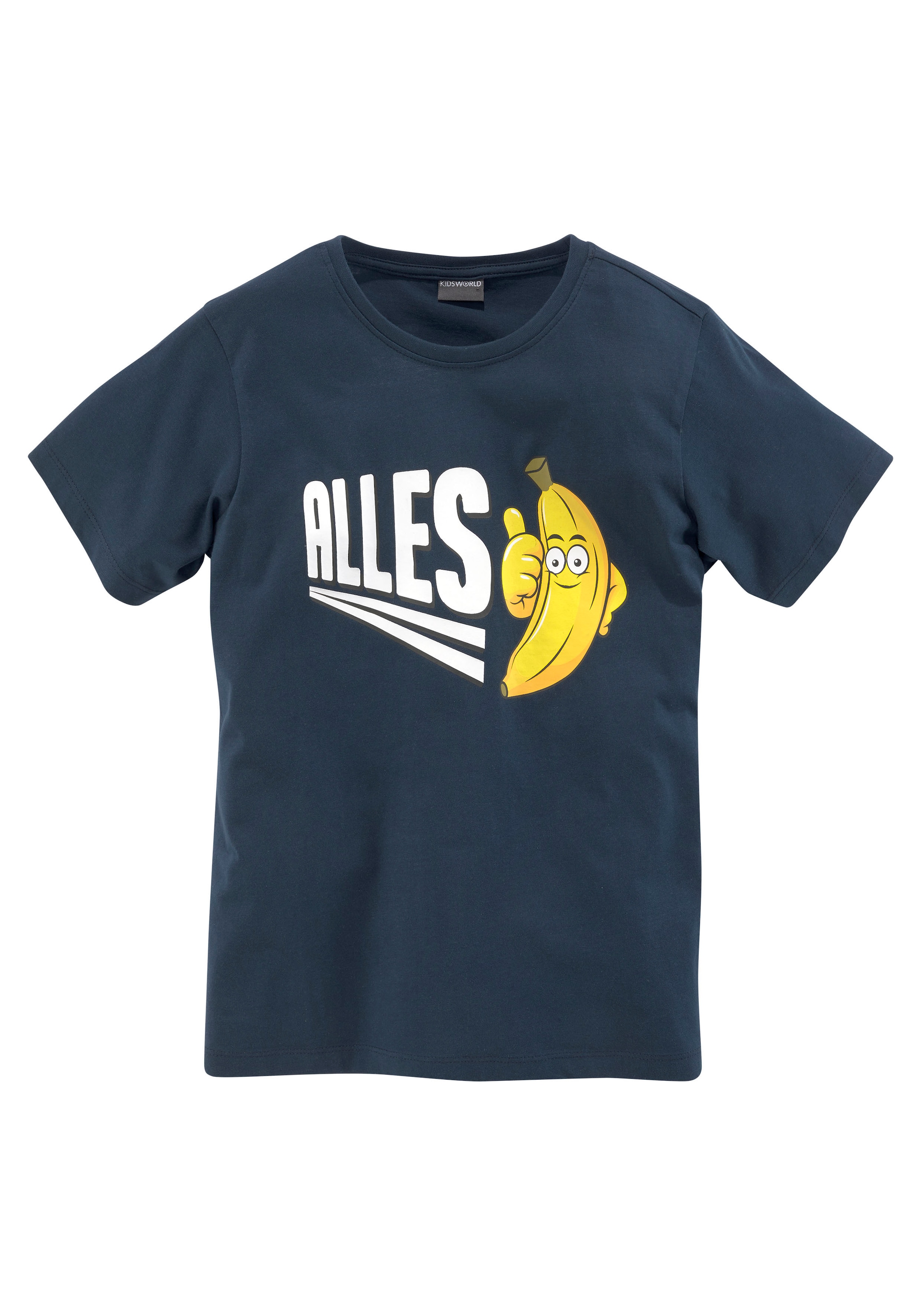 versandkostenfrei auf BANANE«, Spruch KIDSWORLD »ALLES T-Shirt