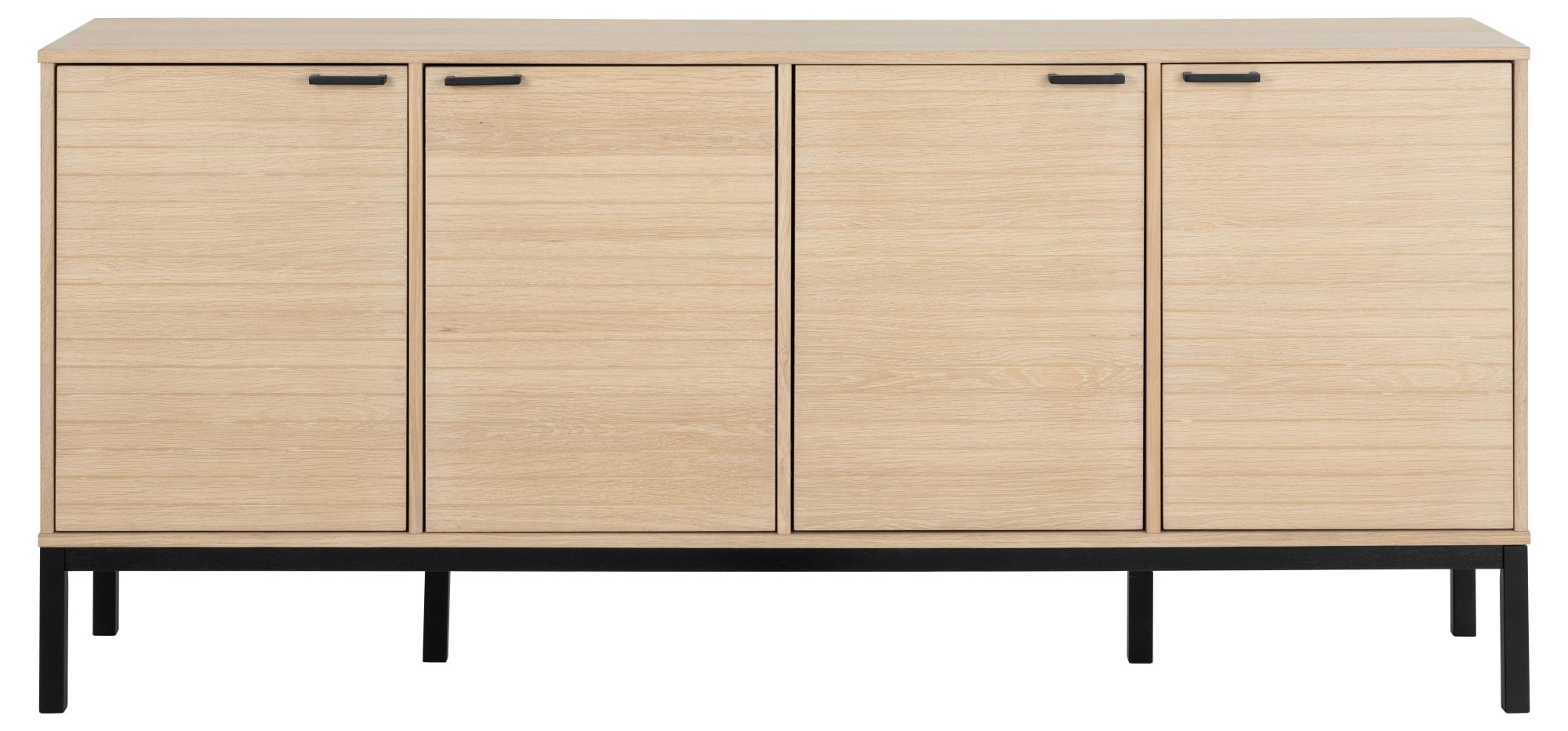 ACTONA GROUP Buffet »Kensington« buffet, 4 portes et 4 étagères chêne pigmenté blanc, 180x40x80 cm