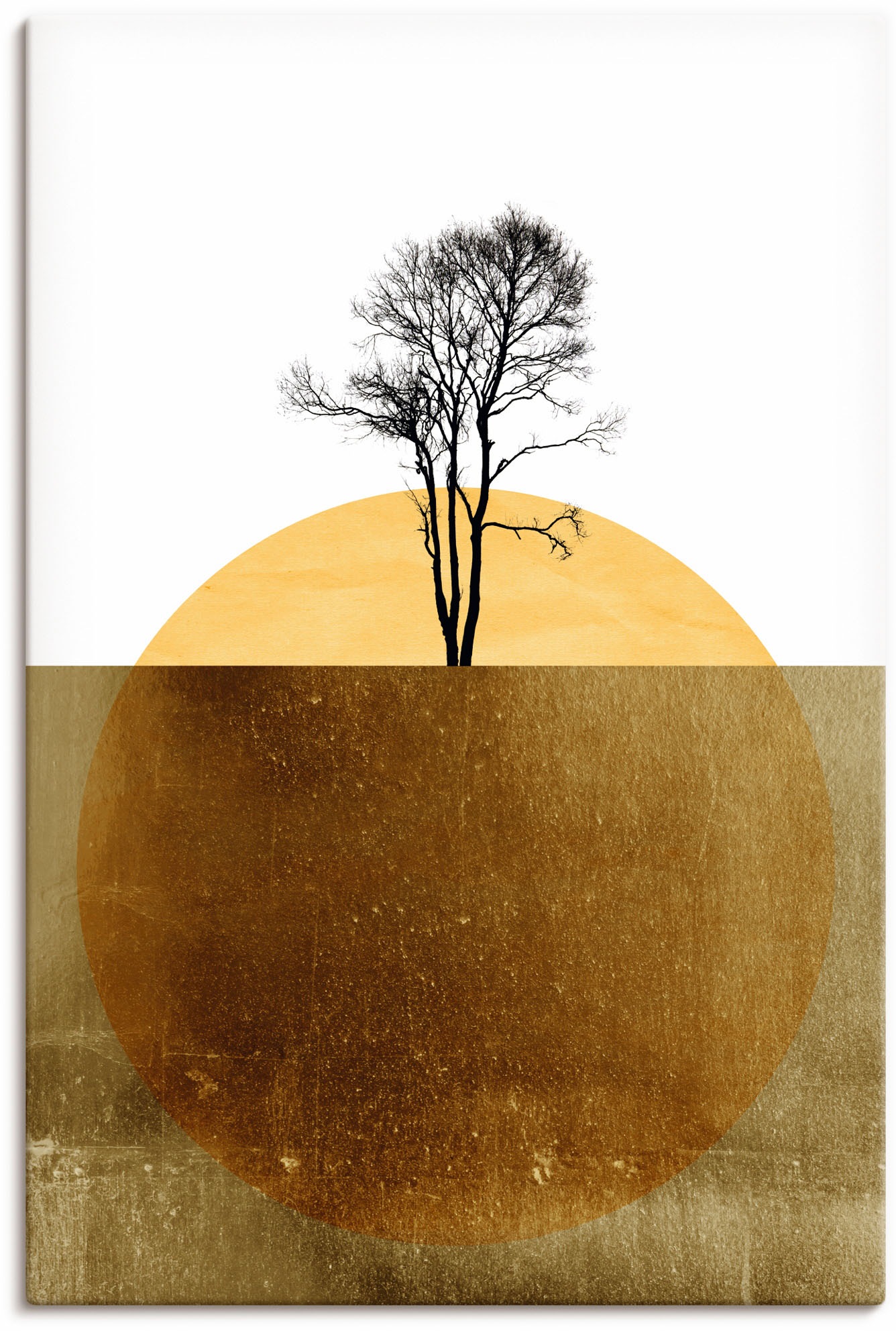 Image of Artland Leinwandbild "Goldener Ozean" Meer Bilder 1 Stk. tlg. auf Holzrahmen gespannt
