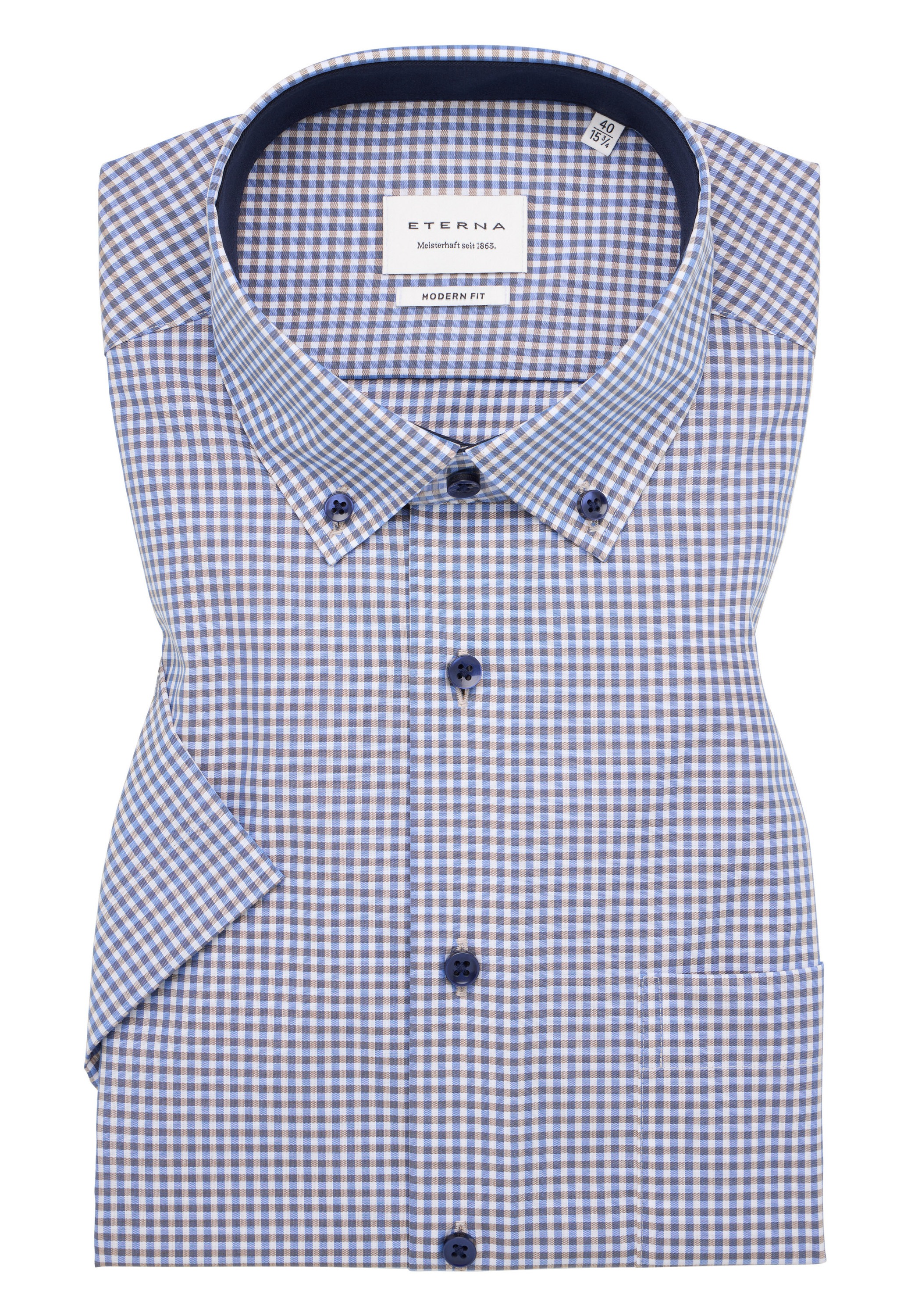 Eterna Chemise à manches courtes »MODERN FIT« NON IRON (bügelfrei)