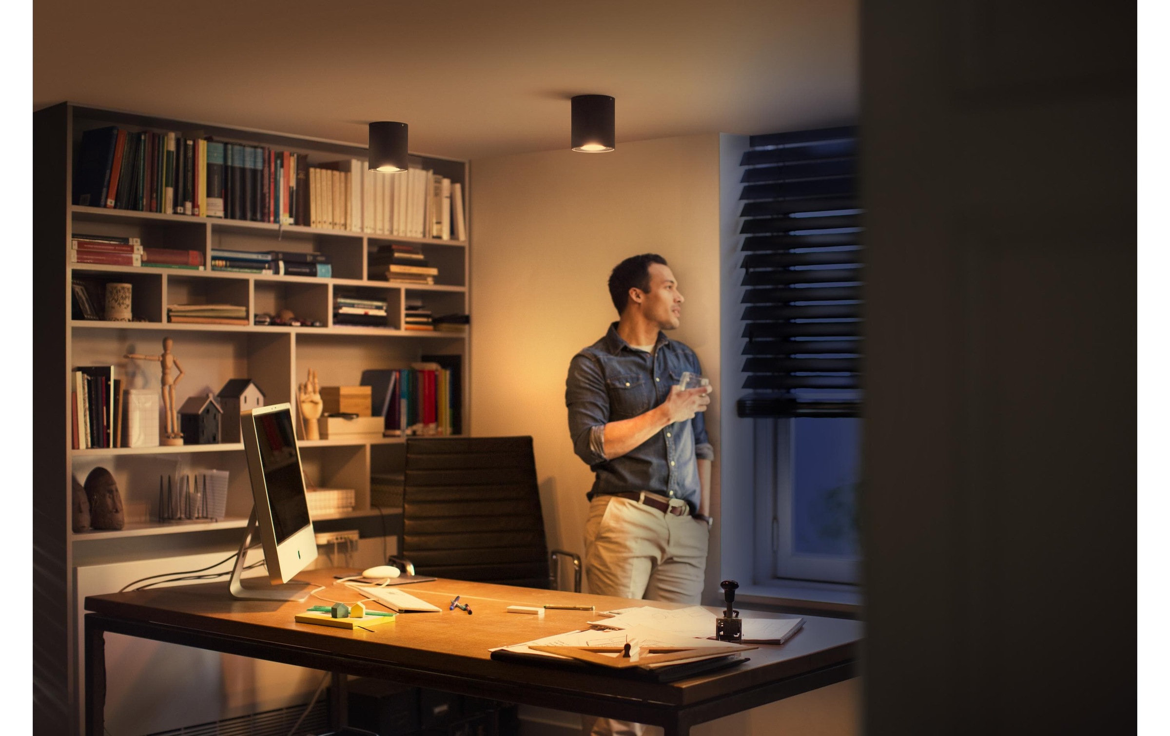 Philips Hue LED Deckenleuchte »Pillar inkl. Dimmschalter GU10«, Leuchtmittel GU10 | LED wechselbar