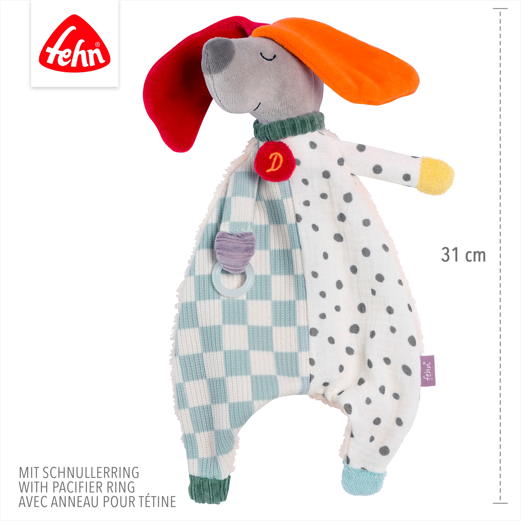 Fehn Doudou »Schmusetuch Hund Dotty« contient du coton bio