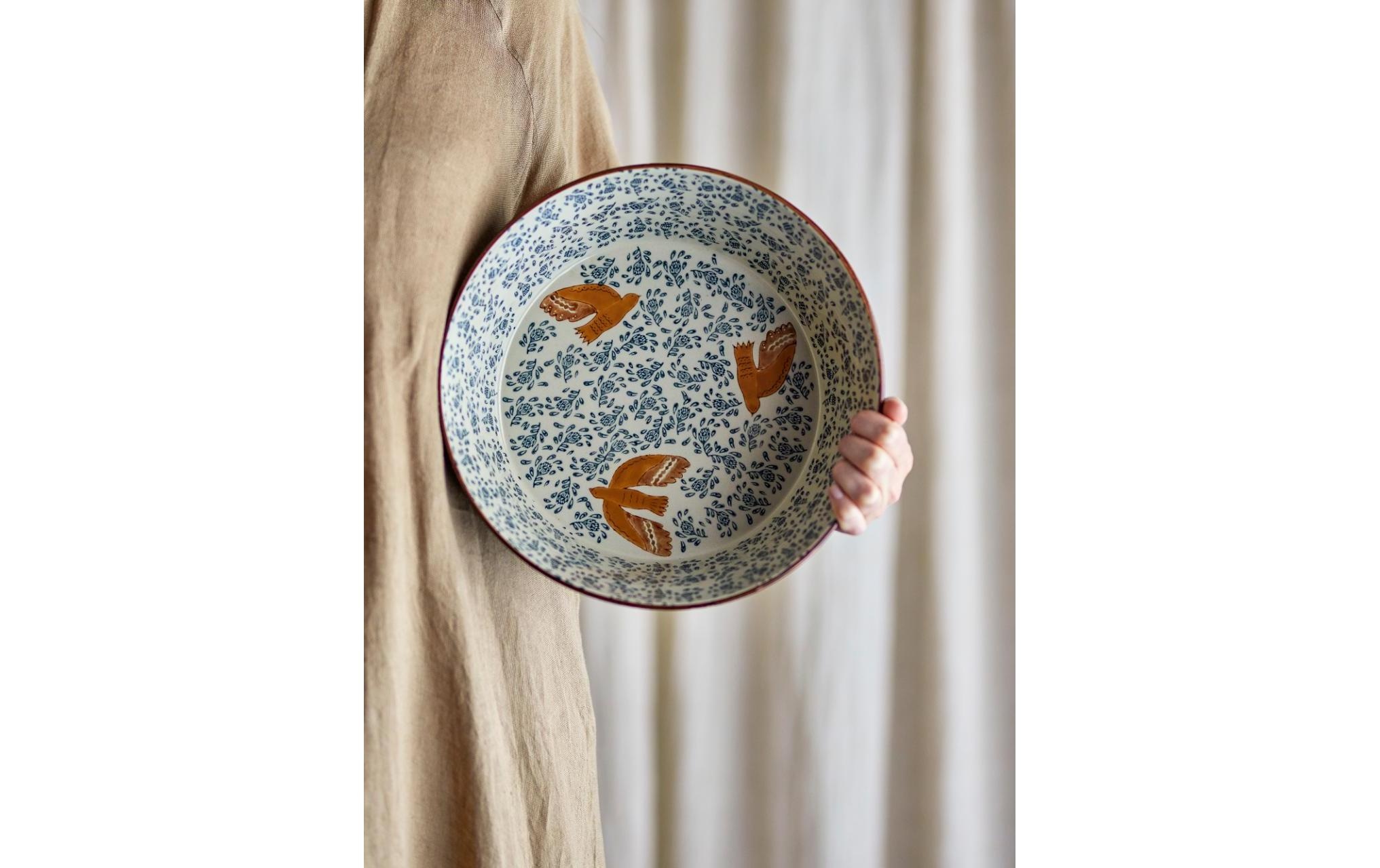 Bloomingville Coupe à dessert »Hezha, Steinzeug, 28 cm« 1