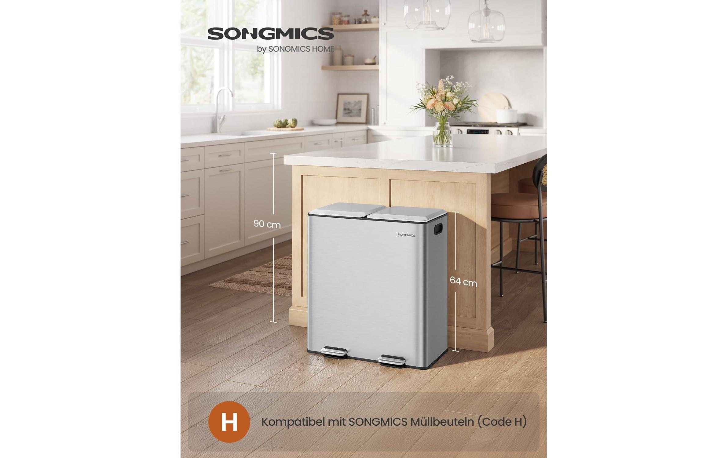 SONGMICS Poubelle »60 l« Treteimer
