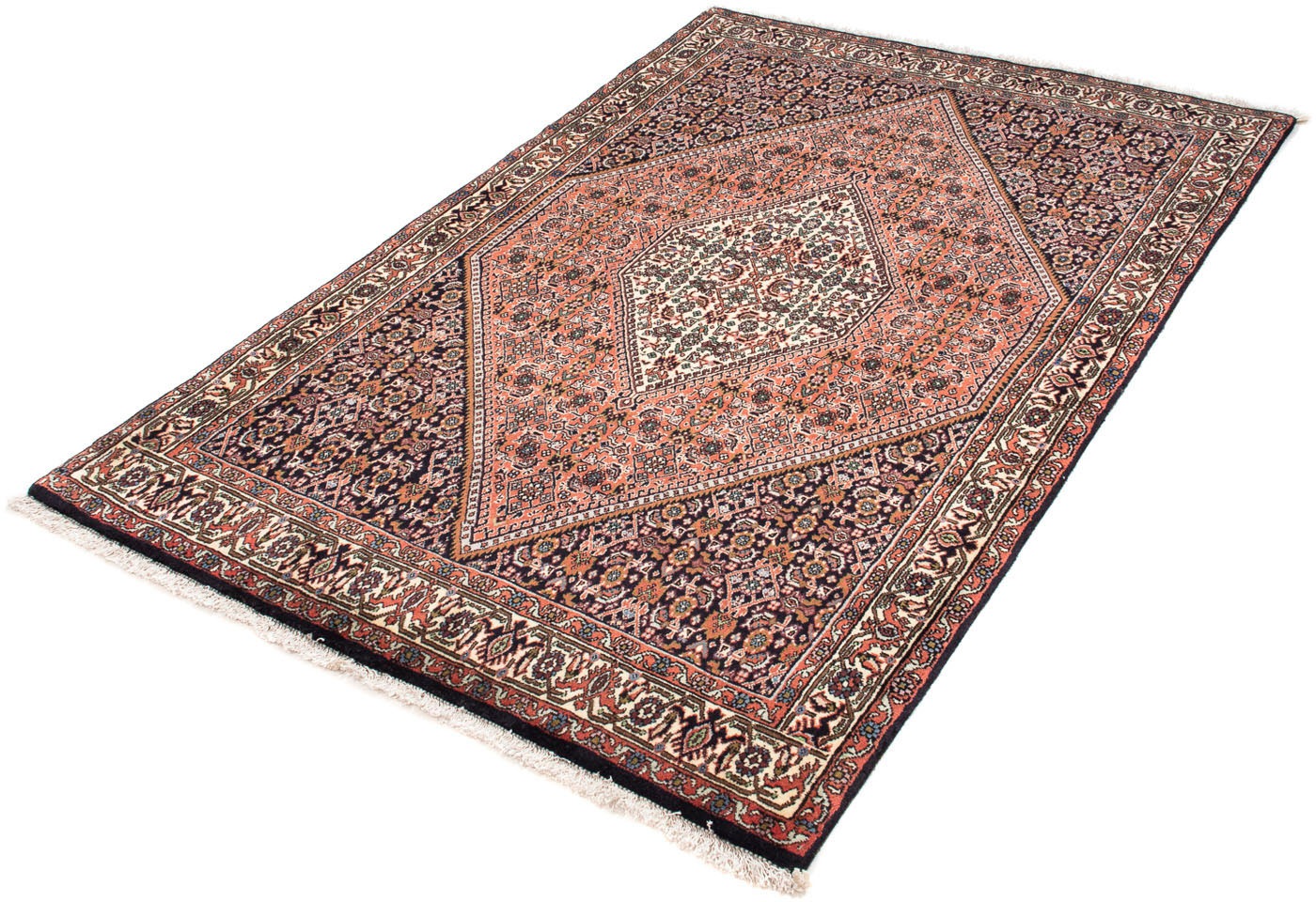 Image of morgenland Orientteppich »Perser - Bidjar - 164 x 109 cm - hellrot«, rechteckig, 15 mm Höhe, Wohnzimmer, Handgeknüpft, Einzelstück mit Zertifikat bei Ackermann Versand Schweiz