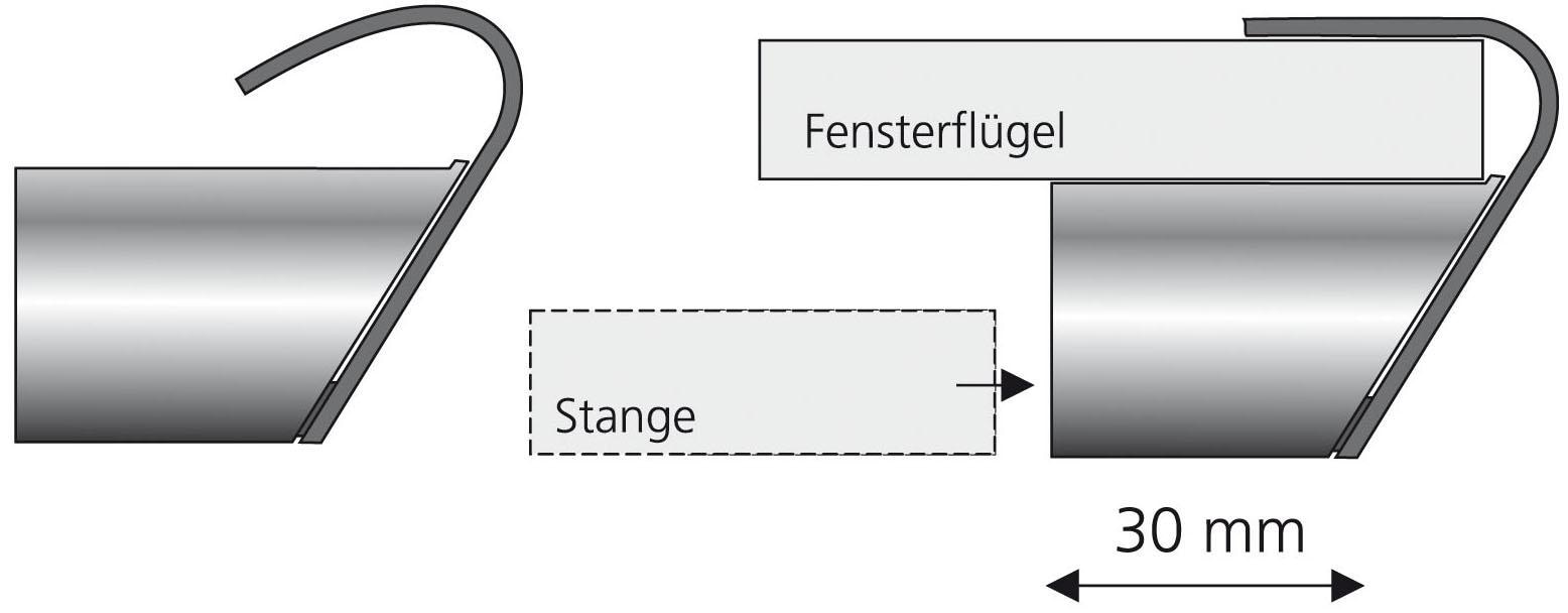 Liedeco Klemmträger, (Set, 2 St.), für Cafehausstangen Ø 12 mm