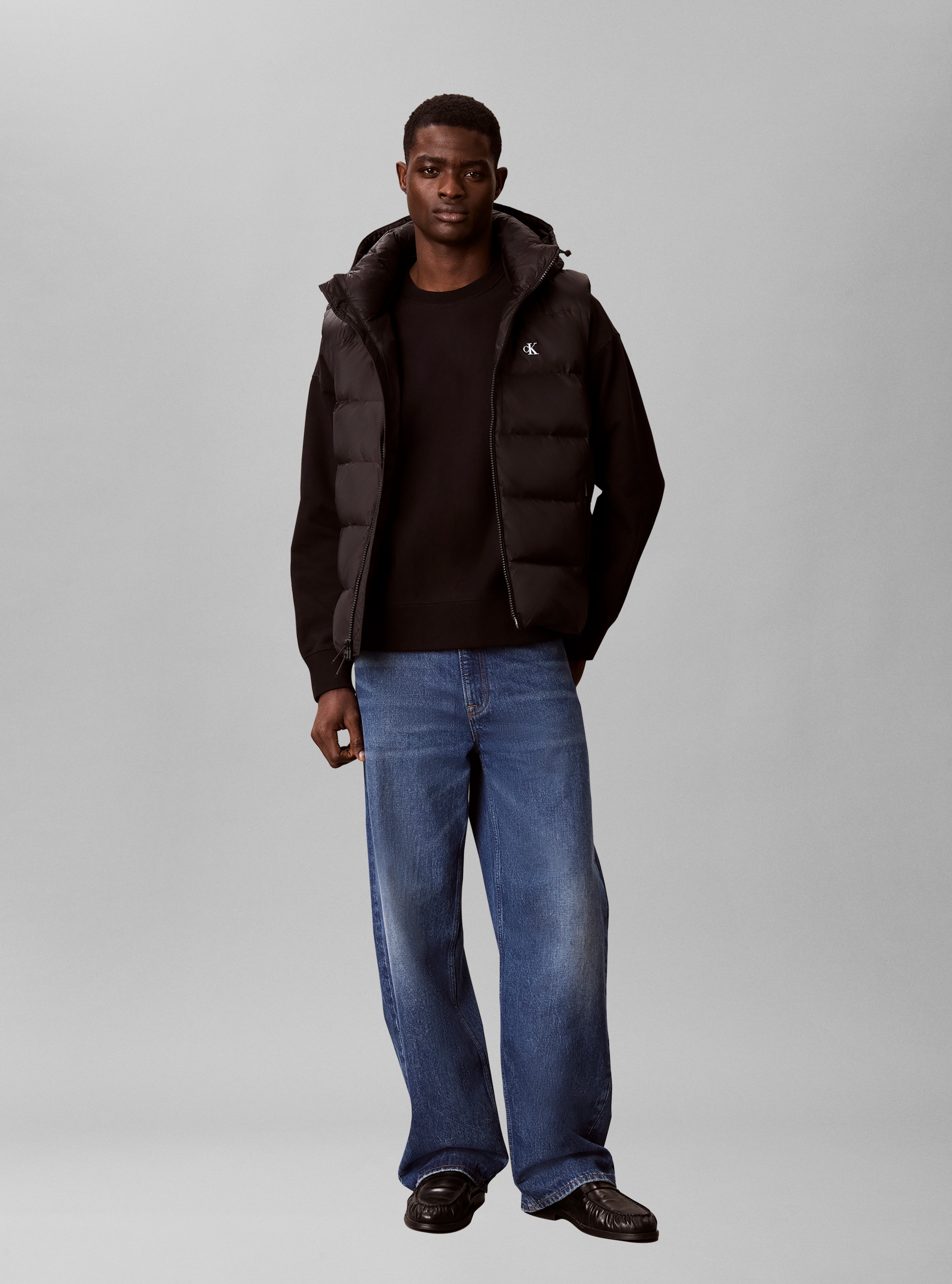 Calvin Klein Jeans Gilet matelassé »NYLON ZIP OFF HOOD« Regular fit mit abnehmbarer Kapuze