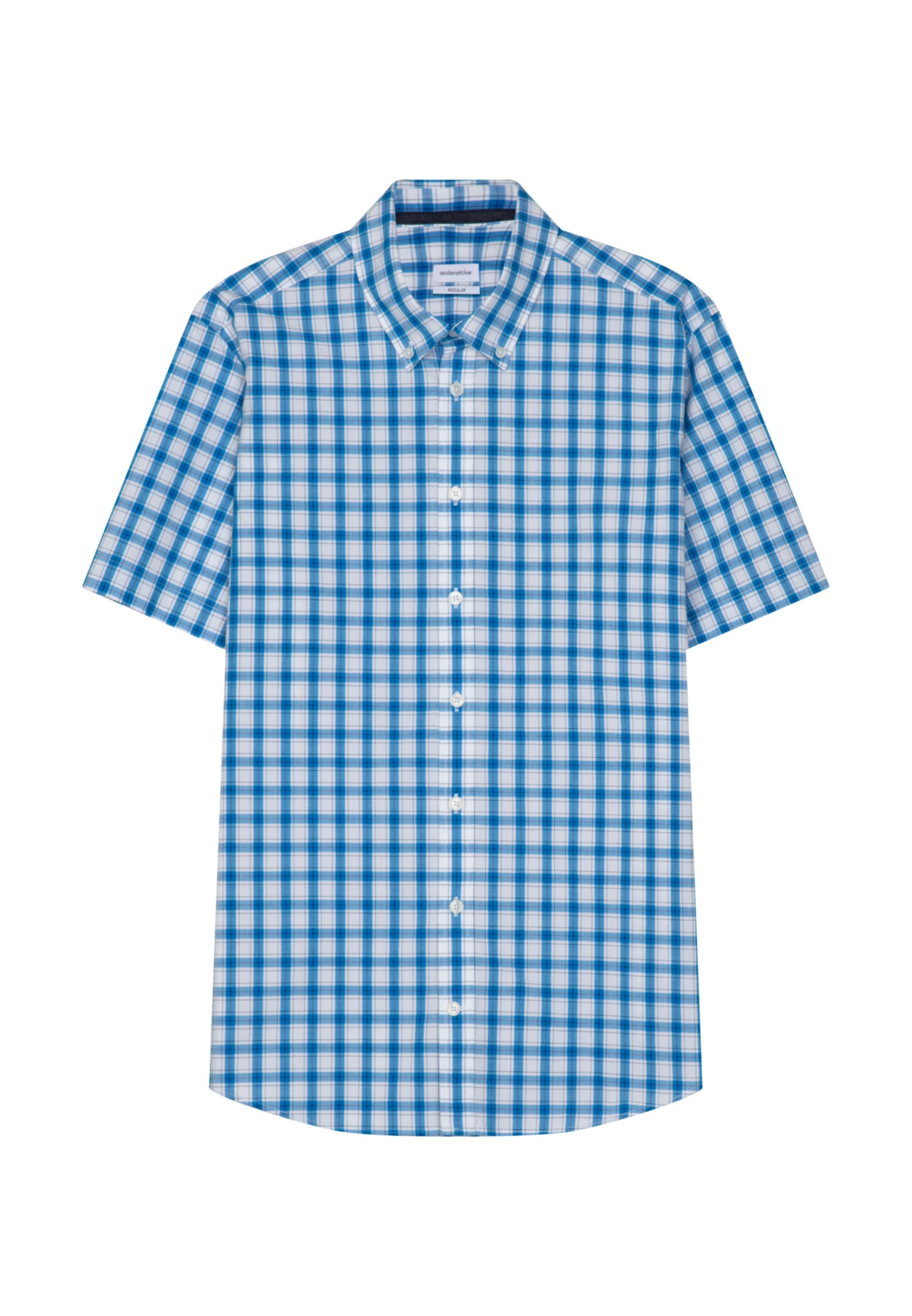 seidensticker Businesshemd »Schwarze Rose«, Regular Kurzarm Button-Down-Kragen Karo