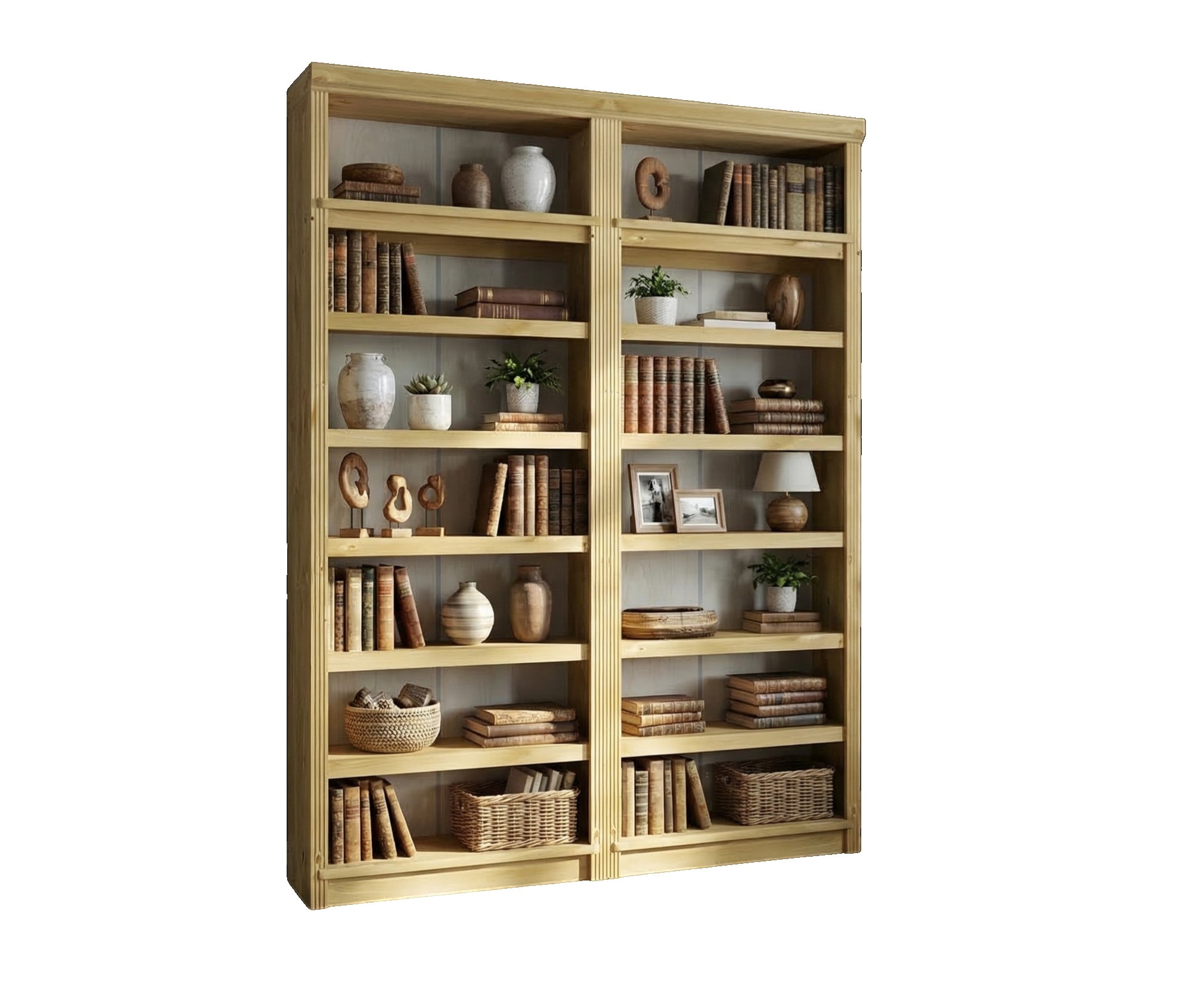 GOODproduct Bibliothek »Soeren 2 Regale á Breite 80 cm, Höhe 220 cm, Tiefe 29 cm« Set, 2 Stk. tlg. 2 Bücherregale - zusammen oder getrennt stellbar