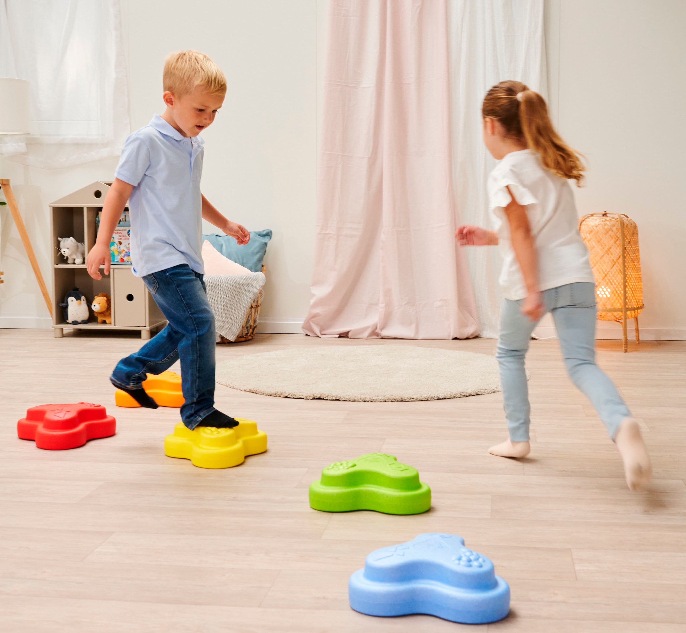 BIG Entraîneur d'équilibre »BIG Heppy Rocks, Spielsteine« mit drei verschiedenen Oberflächenstrukturen