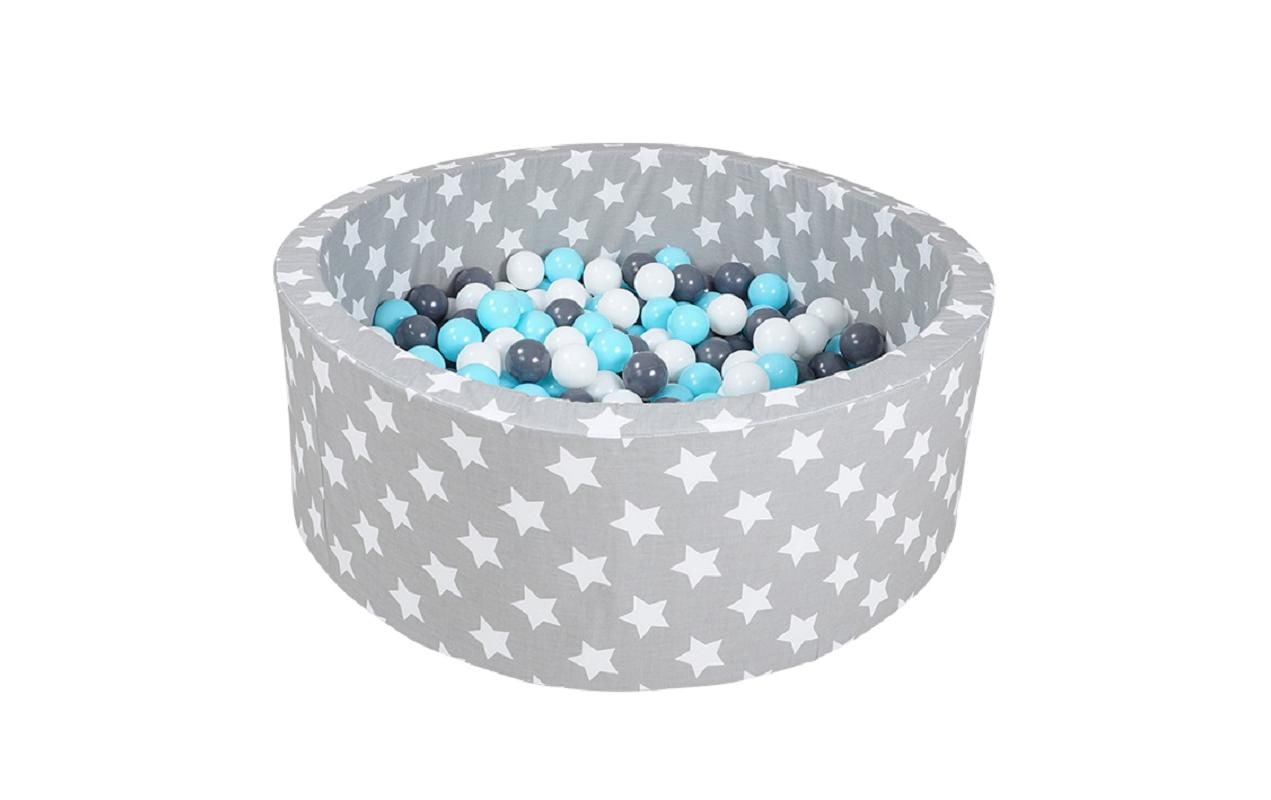 Image of Knorrtoys® Bällebad »Grey White Stars 300 Bälle creme/grey/lightblue« bei Ackermann Versand Schweiz