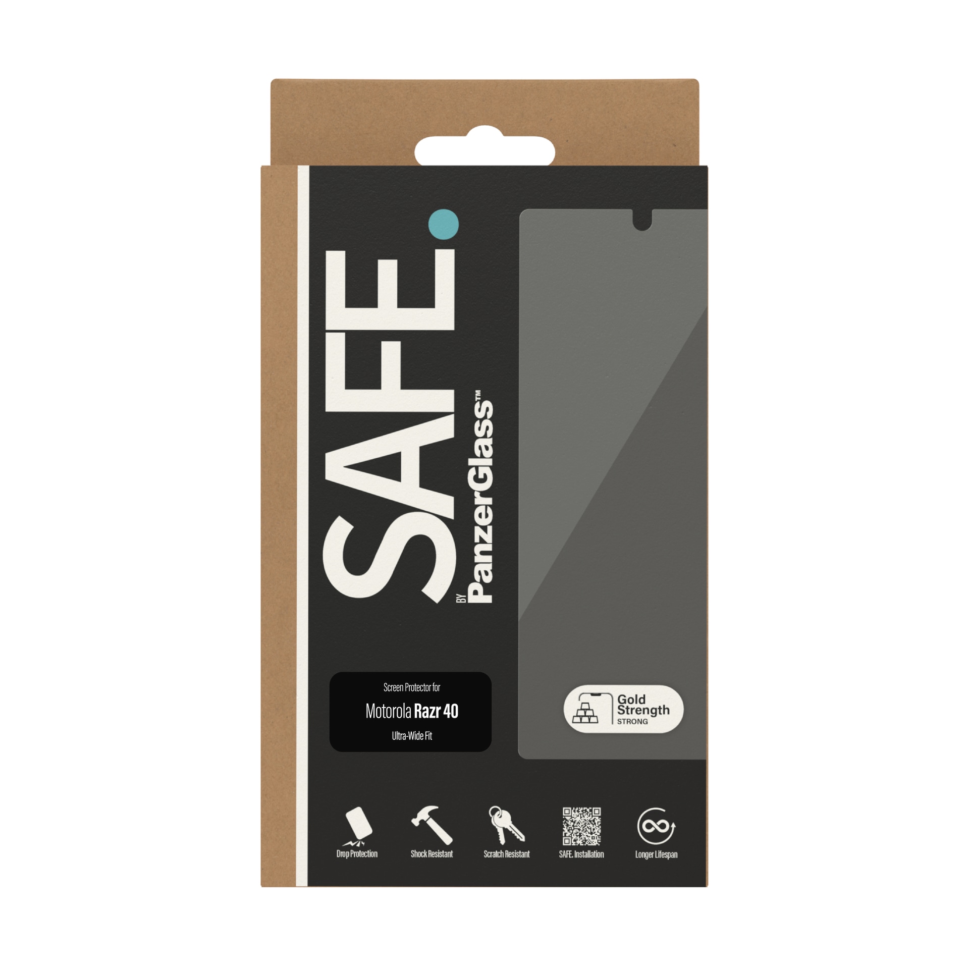 SAFE by PanzerGlass Displayschutzglas »Ultra-Wide Fit Screen Protector«, für Motorola Razr 40 Ultra, Displayschutzfolie, Schutzfolie, Bildschirmschutz, kratz- & stossfest