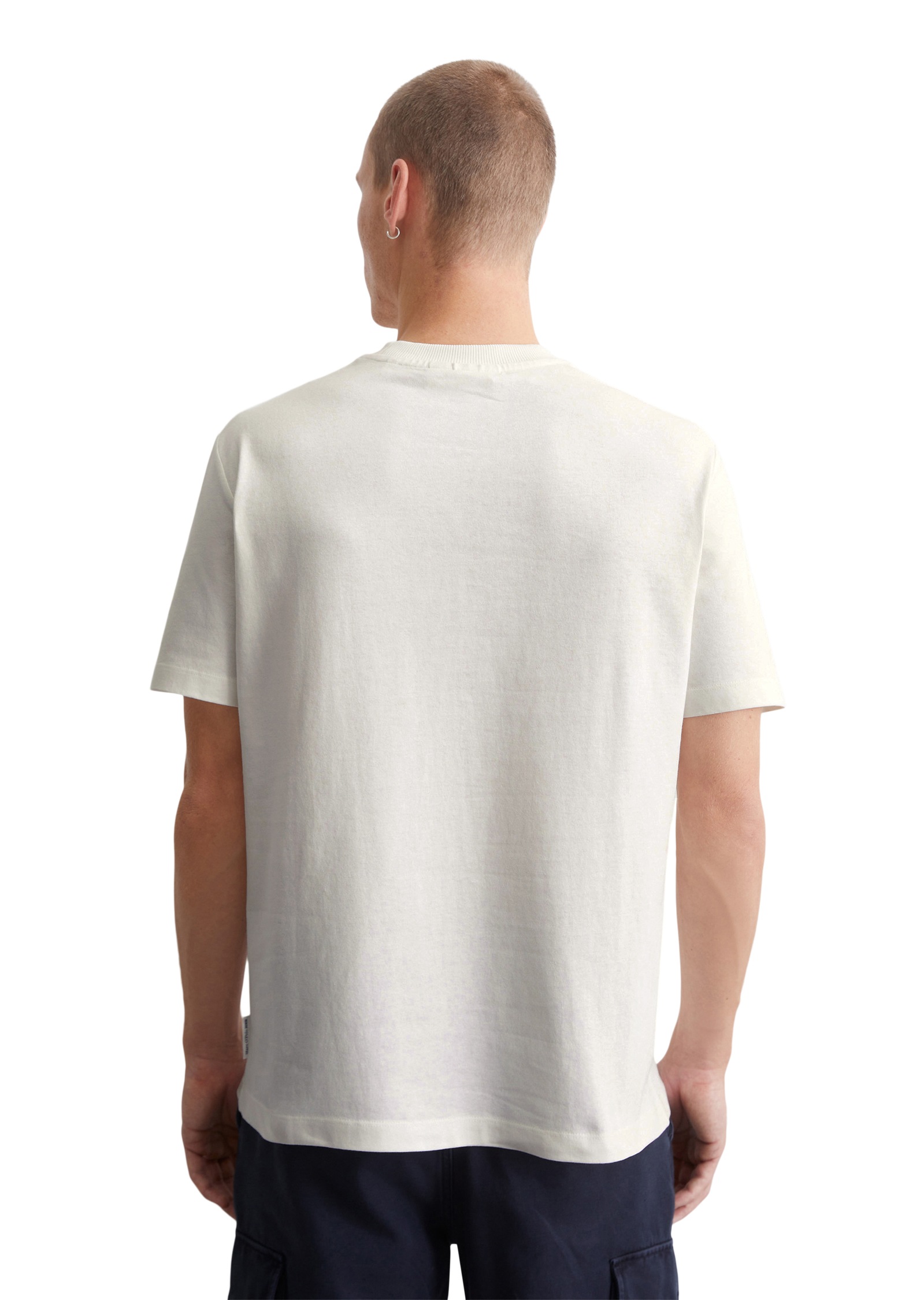 Marc O'Polo DENIM T-Shirt, mit gummierten Markenlogo in dynamischer Schreibschrift