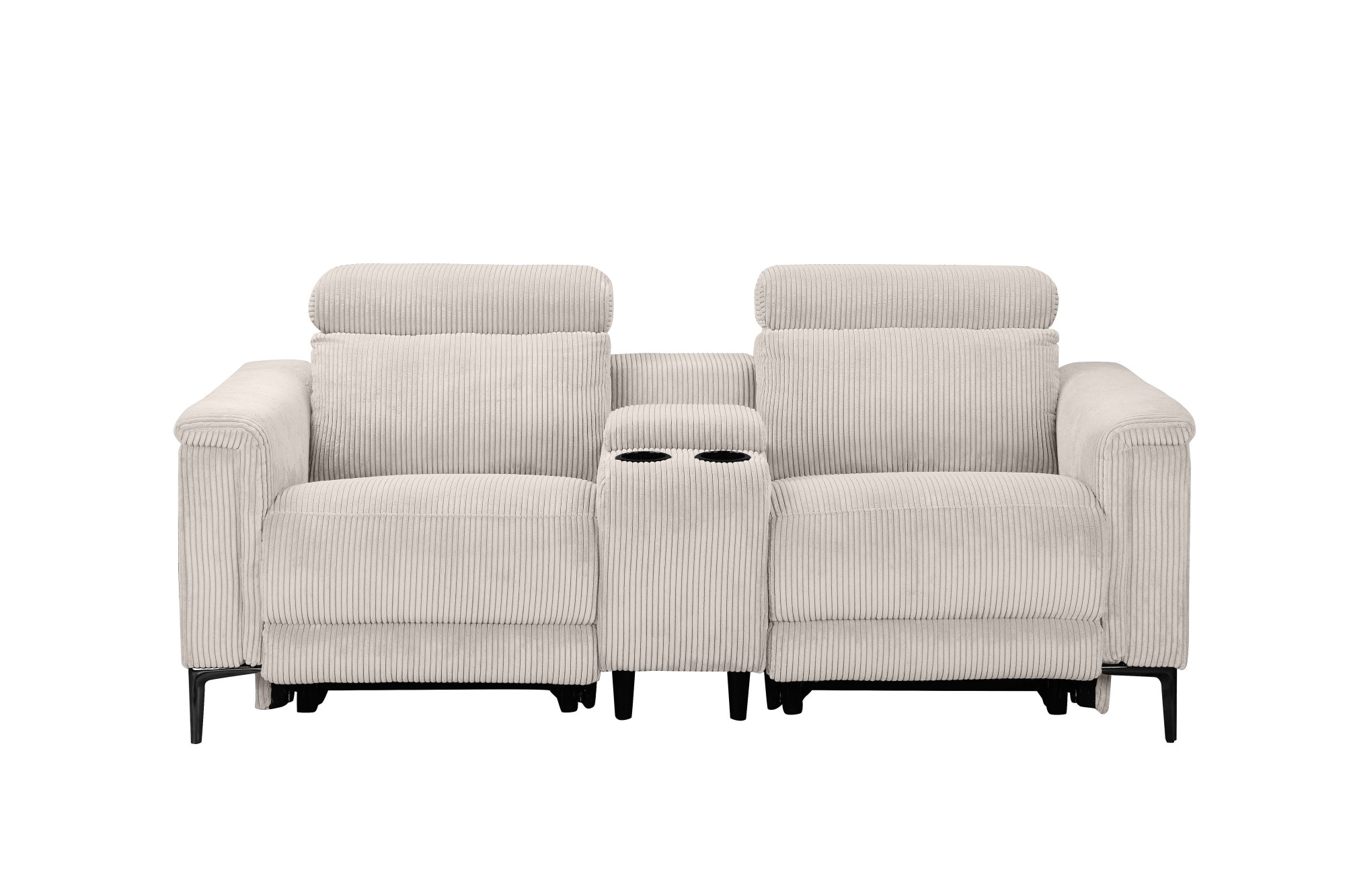 GOODproduct 2-Sitzer »LUND Cord, Relaxfunktion, TV-Sessel, manuell/elektrisch (USB-A)« m. elektrischer o. manueller Relaxfunktion, Getränkehalter u. Staufach
