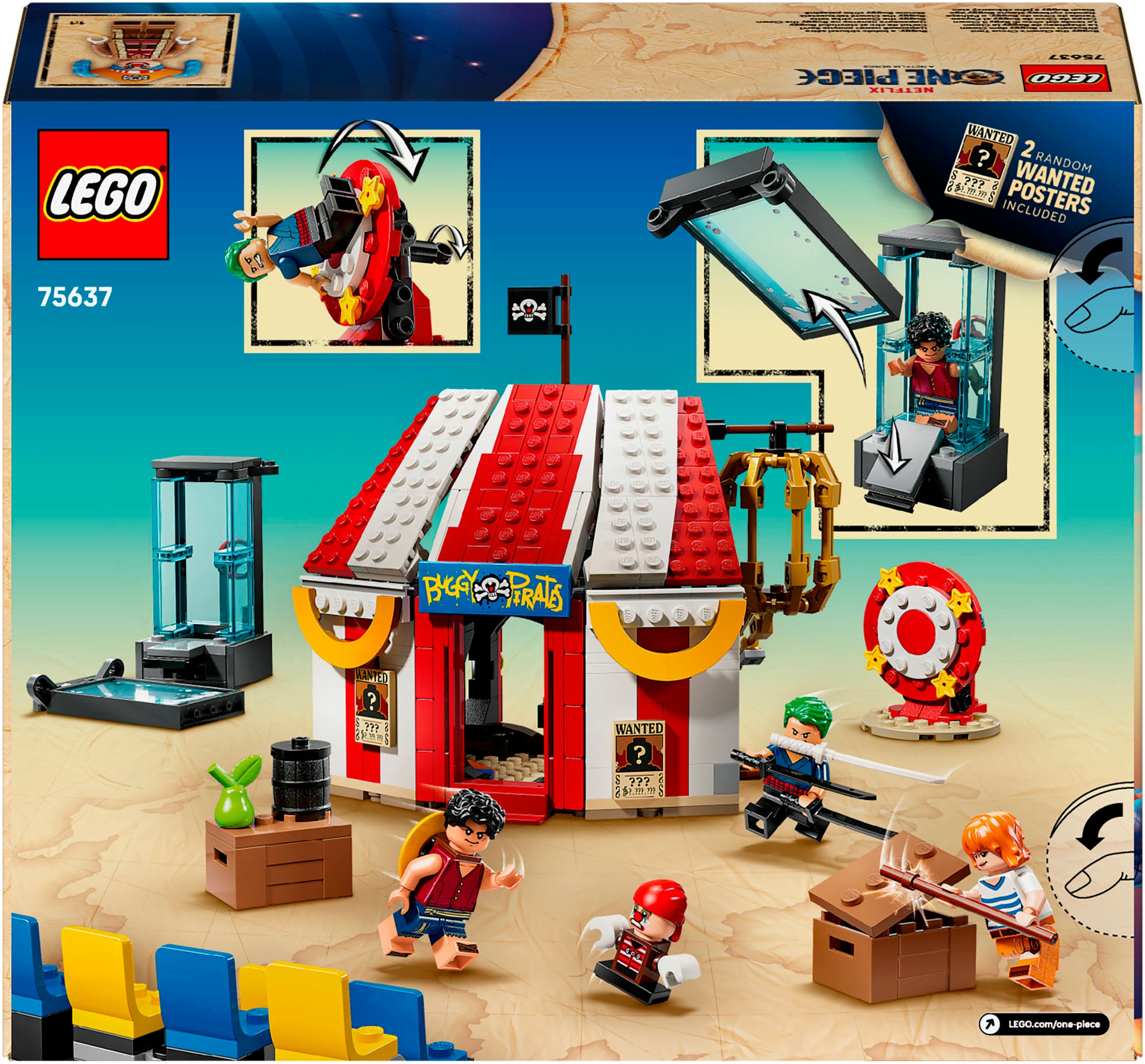 LEGO® Konstruktionsspielsteine »Zirkuszelt von Buggy dem Clown (75637), LEGO One Piece« Made in Europe