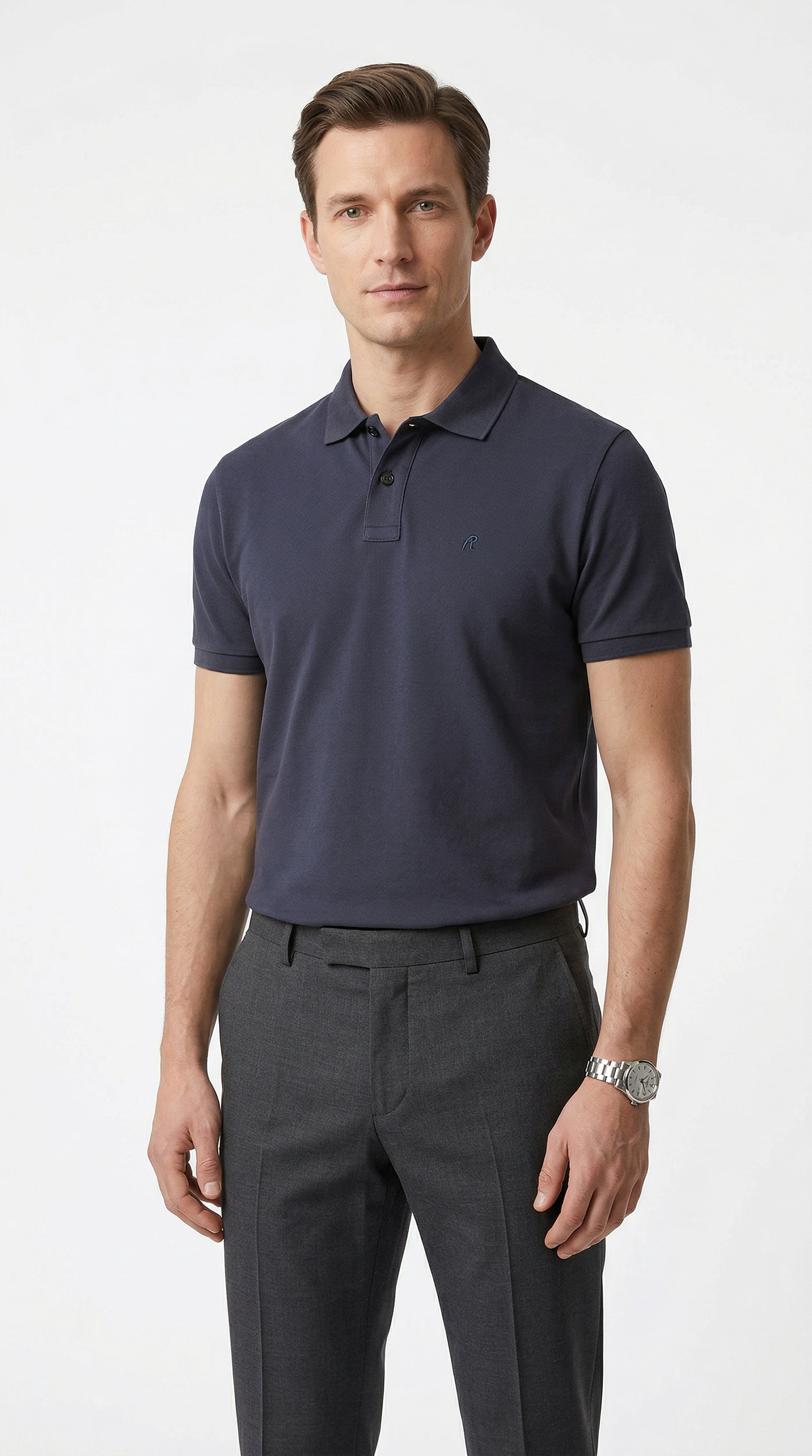 Image of Replay Poloshirt Feiner Piqué aus Baumwolle