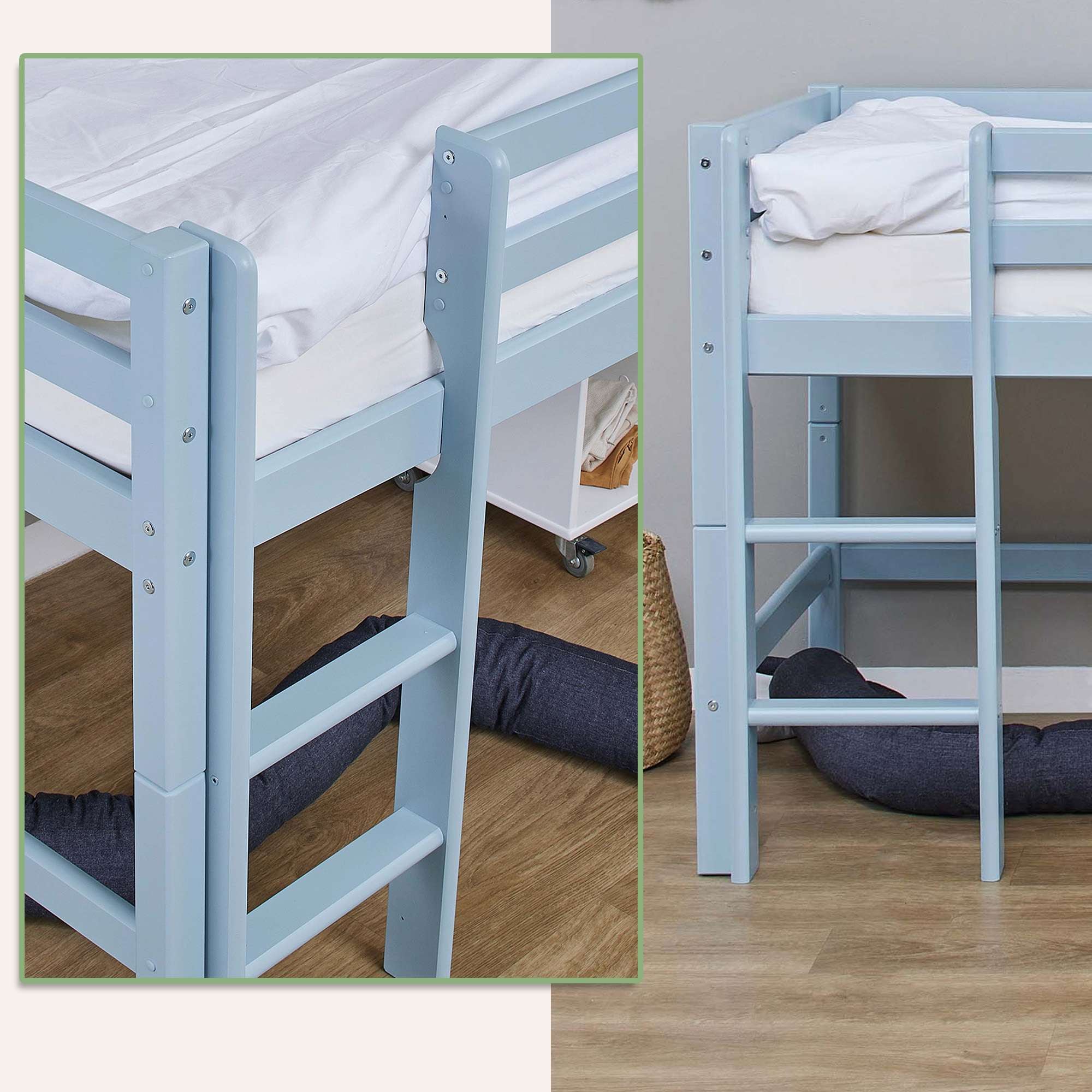 Hoppekids Hochbett »ECO Dream MY COLOR« Set, Bett,  90x200, umbaubar in Einzelbett, 4 Farben