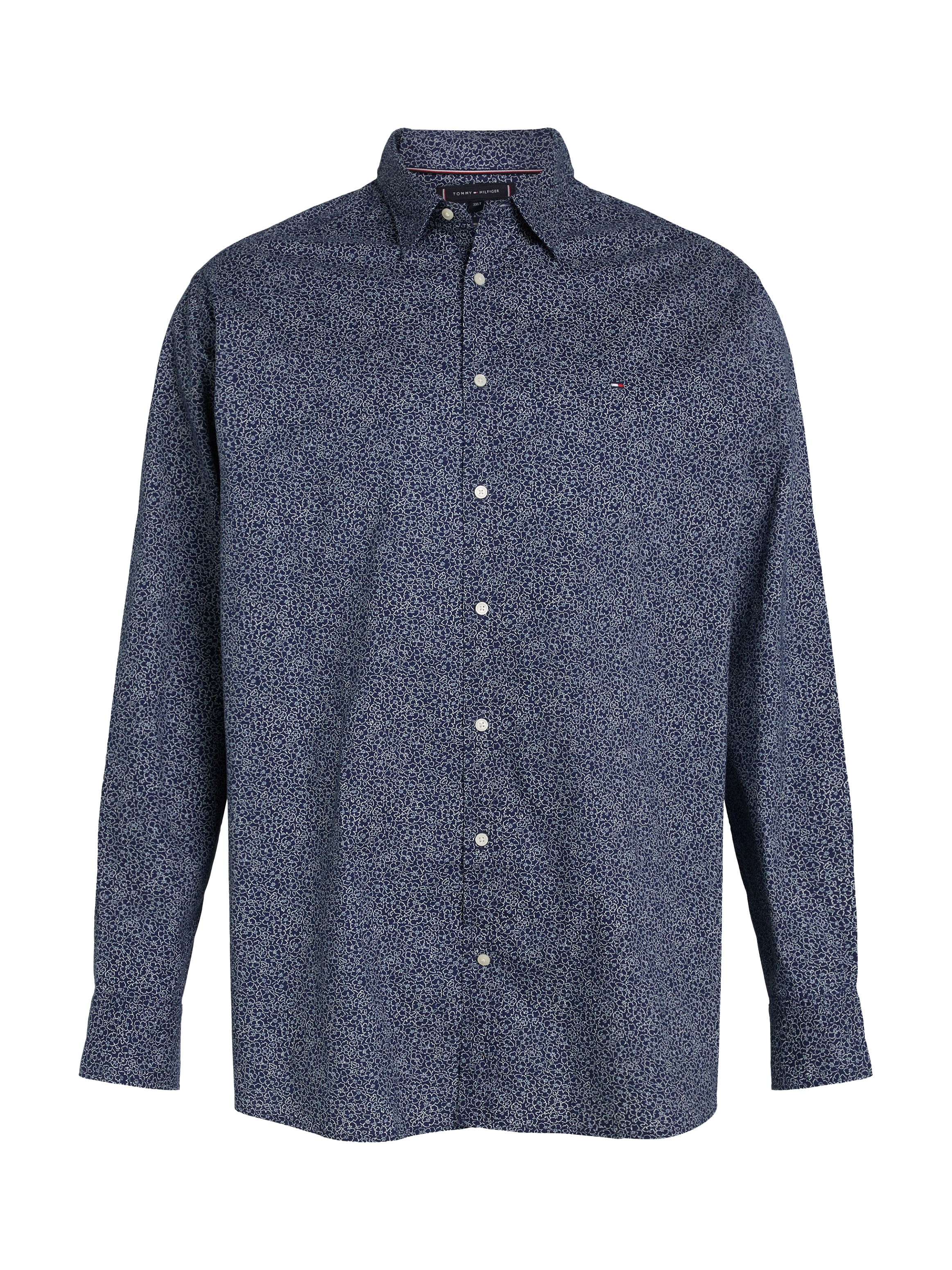 Tommy Hilfiger Big & Tall Langarmhemd »BT-FLX POPLIN LINR FLORAL S-B«, in Grossen Grössen, Logostickerei