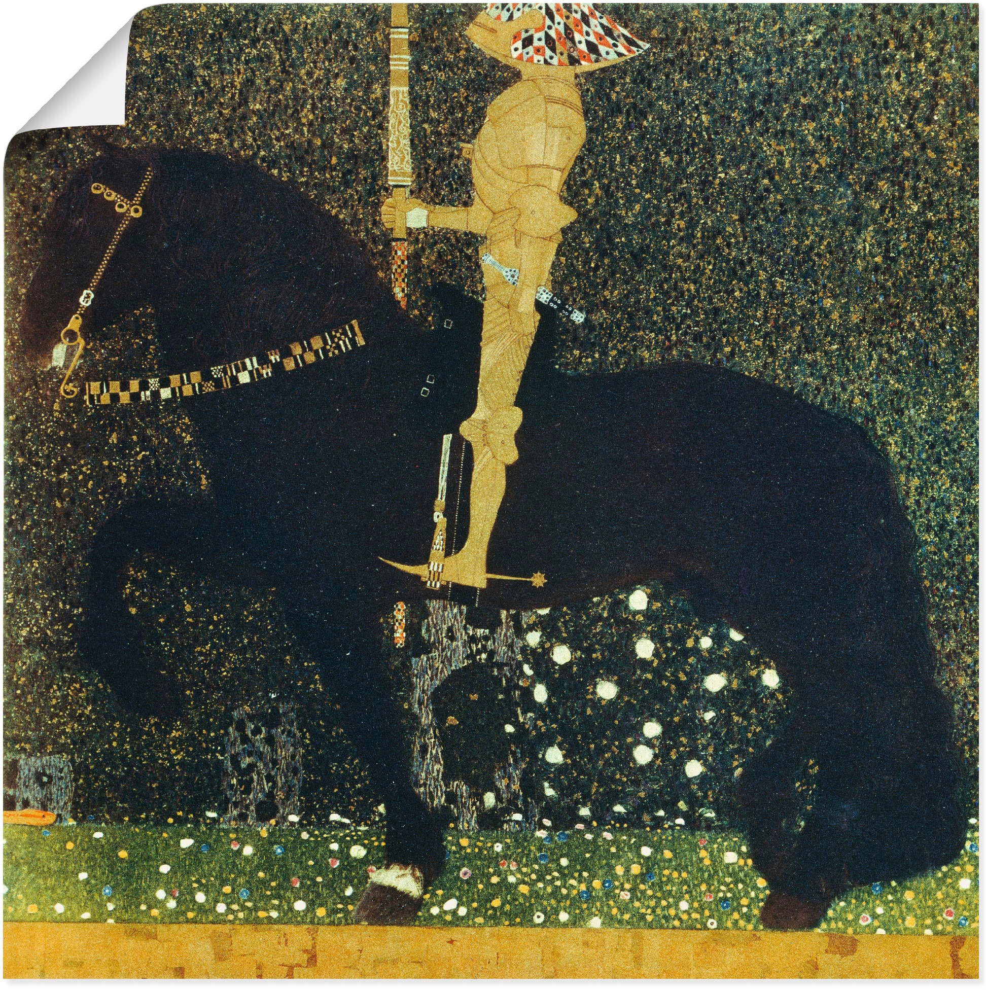 Image of Artland Wandbild »Das Leben ein Kampf der goldene Ritter«, Sport, (1 St.), in vielen Grössen & Produktarten - Alubild / Outdoorbild für den Aussenbereich, Leinwandbild, Poster, Wandaufkleber / Wandtattoo auch für Badezimmer geeignet bei Ackermann Versand 