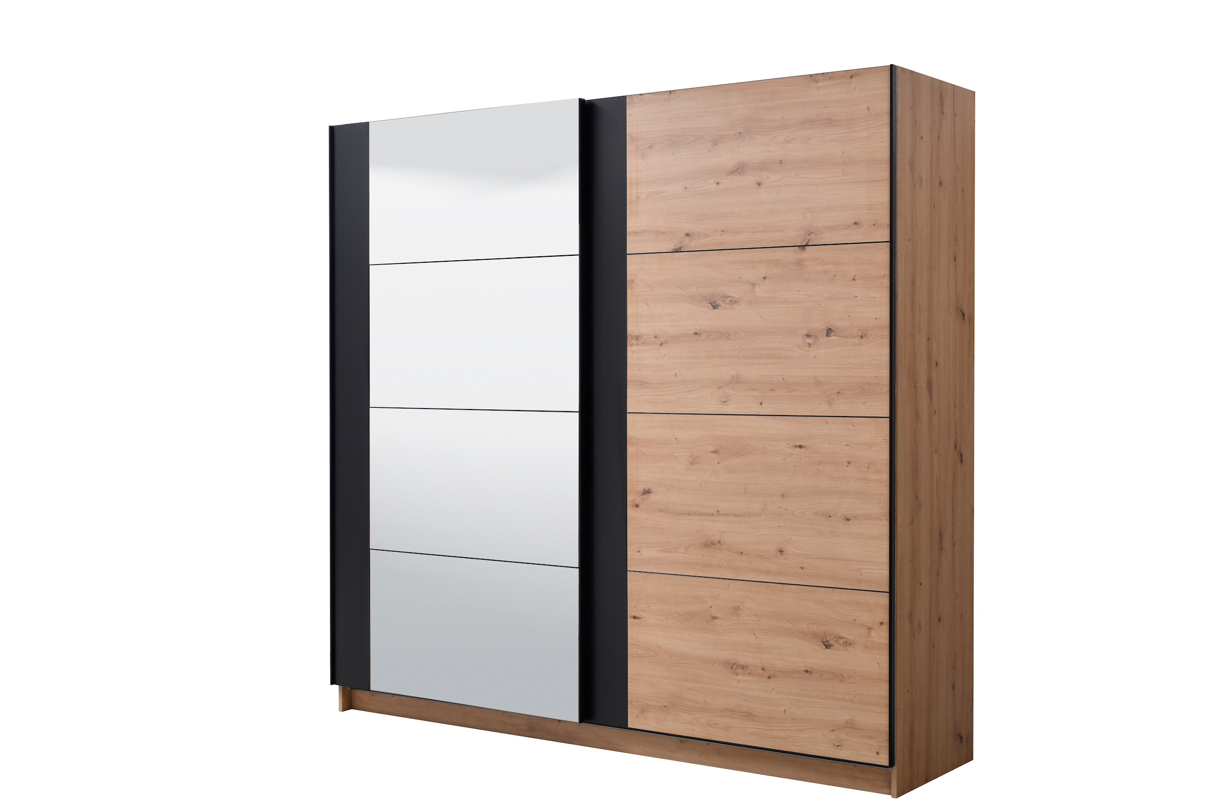 INOSIGN Schwebetürenschrank »Sardinia, Kleiderschrank mit Spiegel, Made in Europe«, viel Stauraum durch grosszügige Innenausstattung, 170 oder 262cm breit