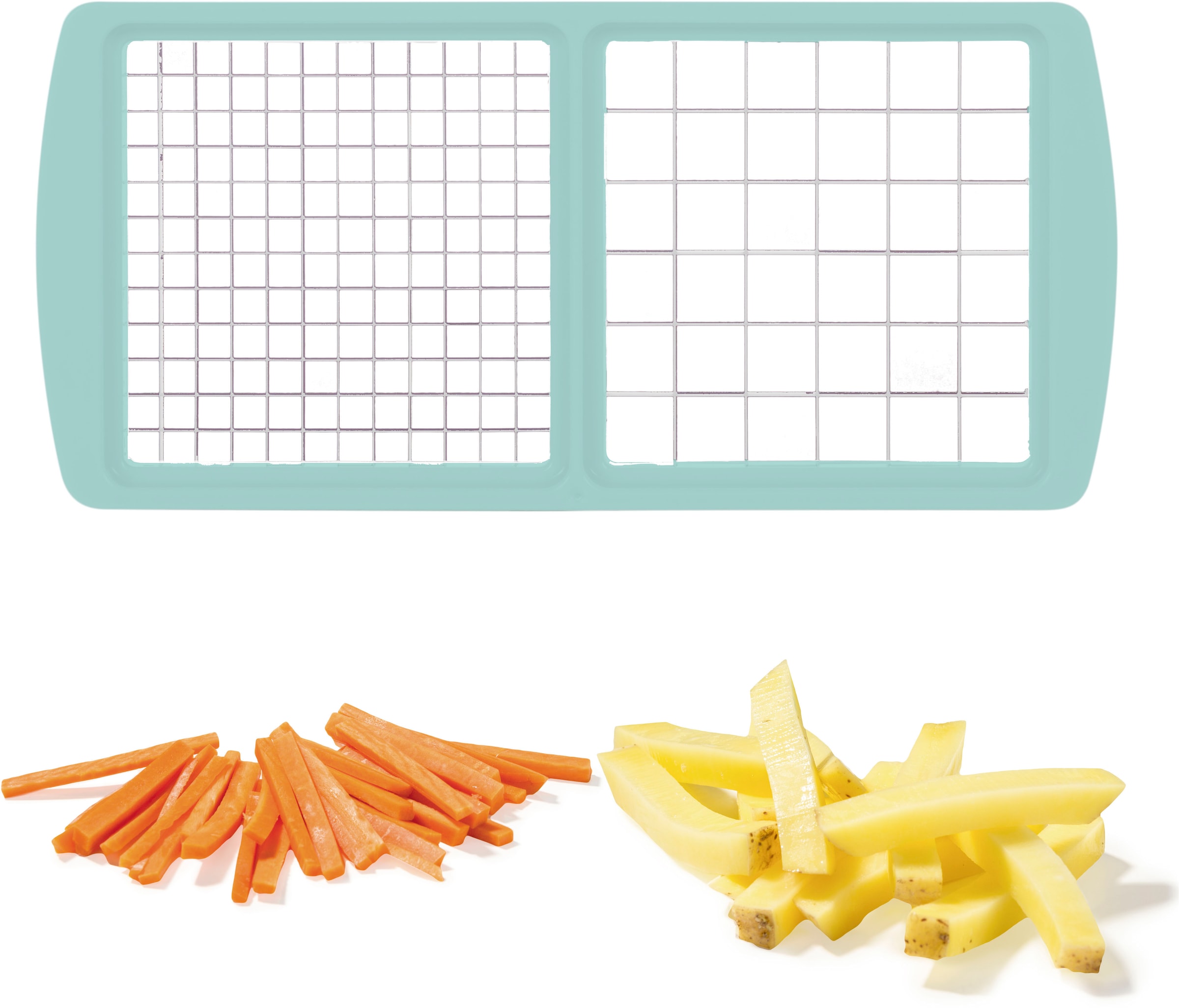 Genius Hachoir »Nicer Dicer Fusion inkl. XXL-Messereinsatz 12 x 36 mm, Set 14-tlg« ND Fusion werden eine Vielzahl von Schneidgeräten in Einem kombiniert