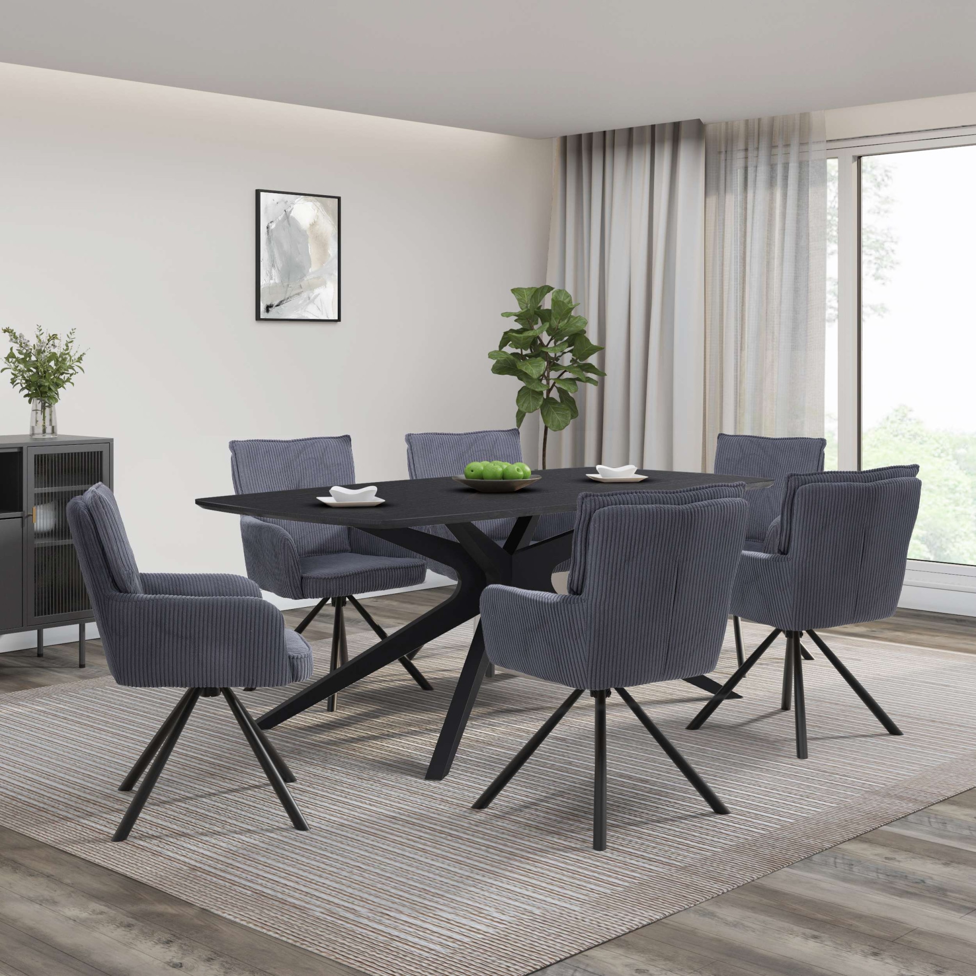 GOODproduct Esszimmerstuhl »Les Choux« () 2 Stk.gepolsterte Rückenlehne, Armlehne und Sitzfläche, Sitzhöhe 48 cm